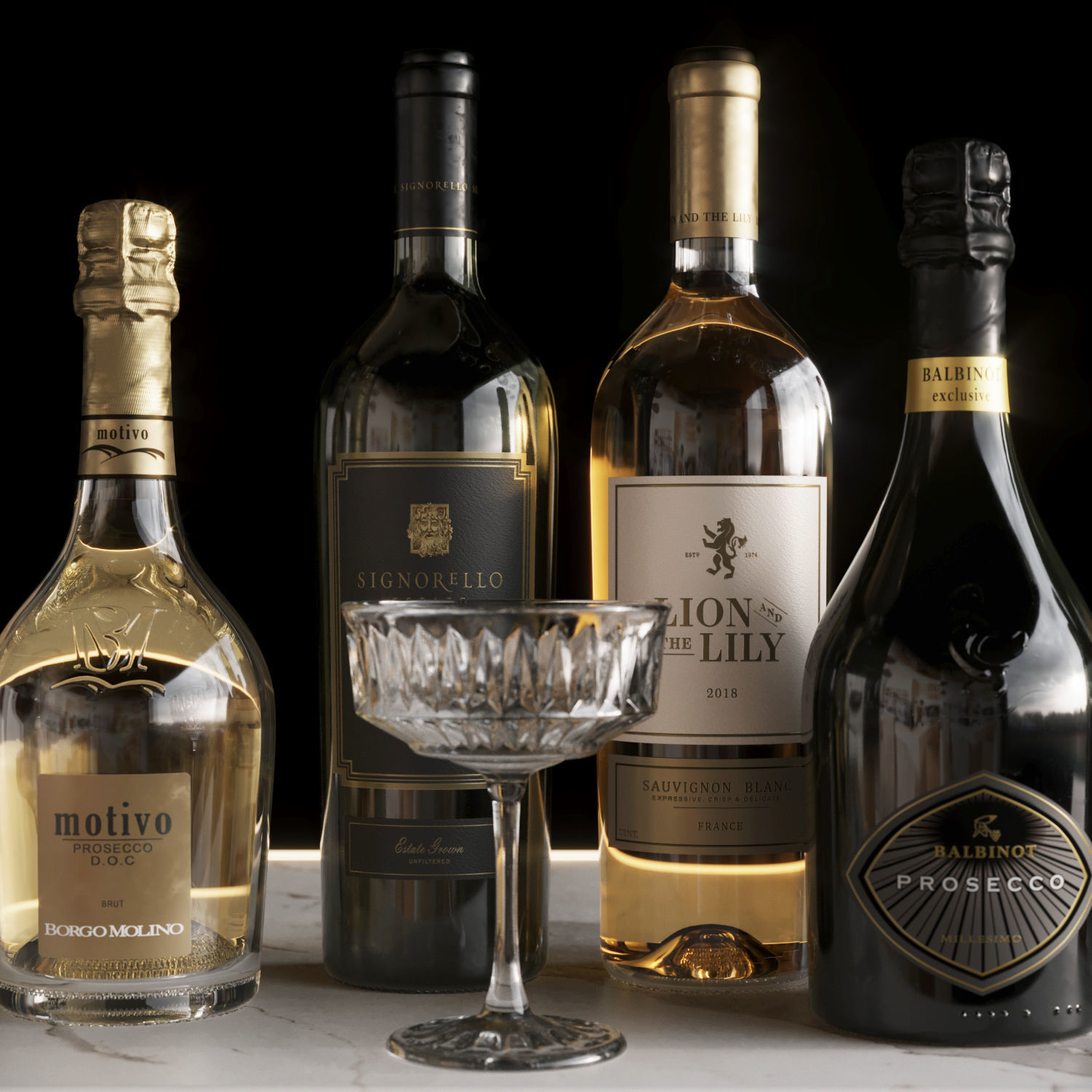 Wine Set corkscrew and bottle opener 3D model_1