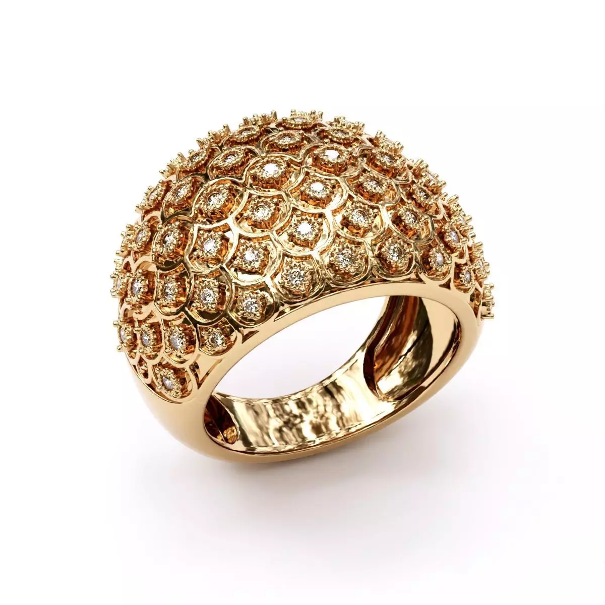 ladies unique ring 3D print model