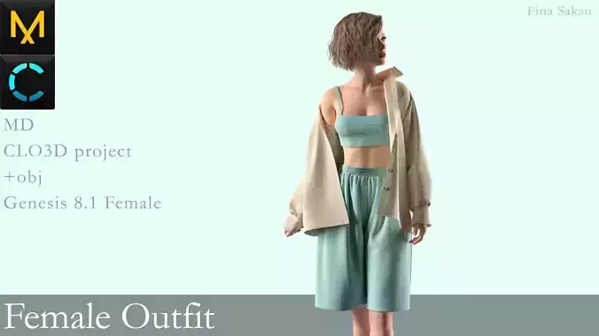 Female Outfit Marvelous Designer