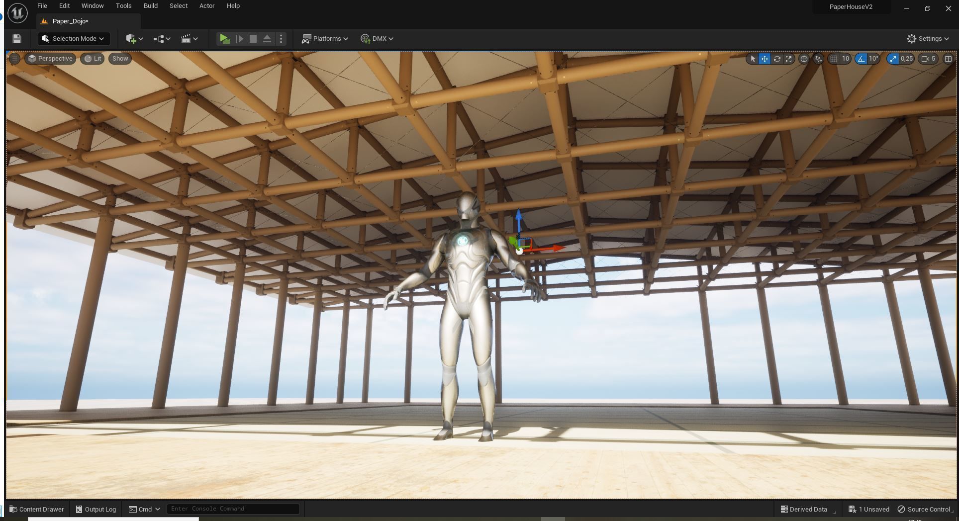 Paper structure Dojo - Shigeru Ban style 3D model_24