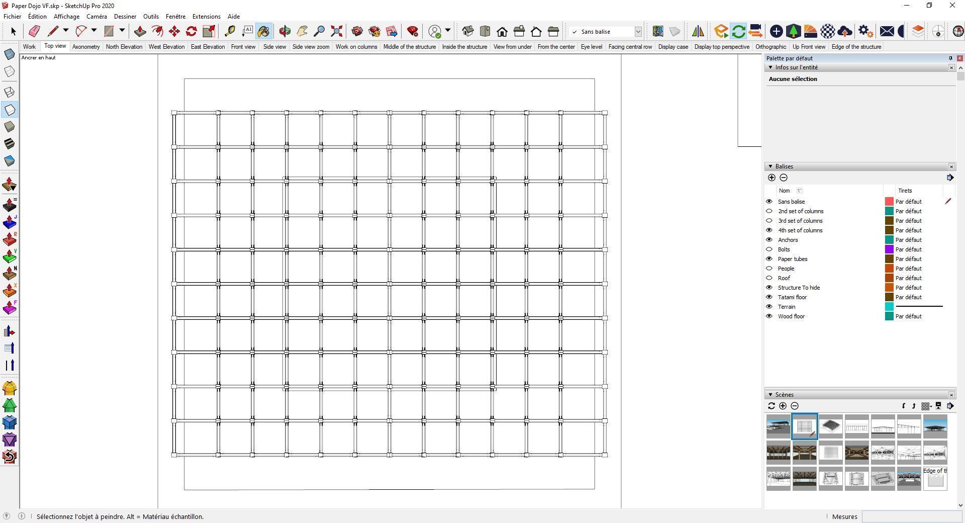 Paper structure Dojo - Shigeru Ban style 3D model_22