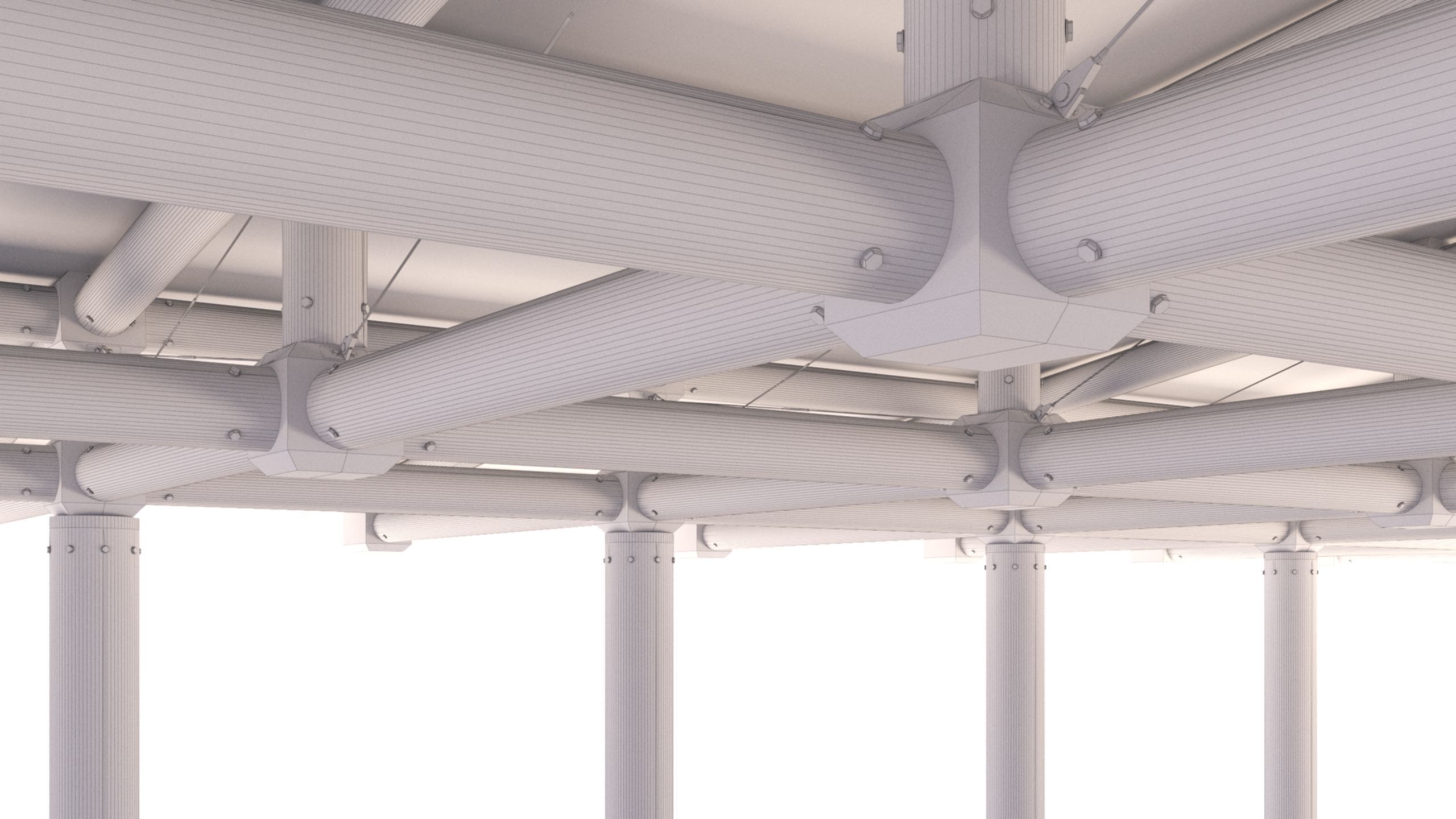 Paper structure Dojo - Shigeru Ban style 3D model_15