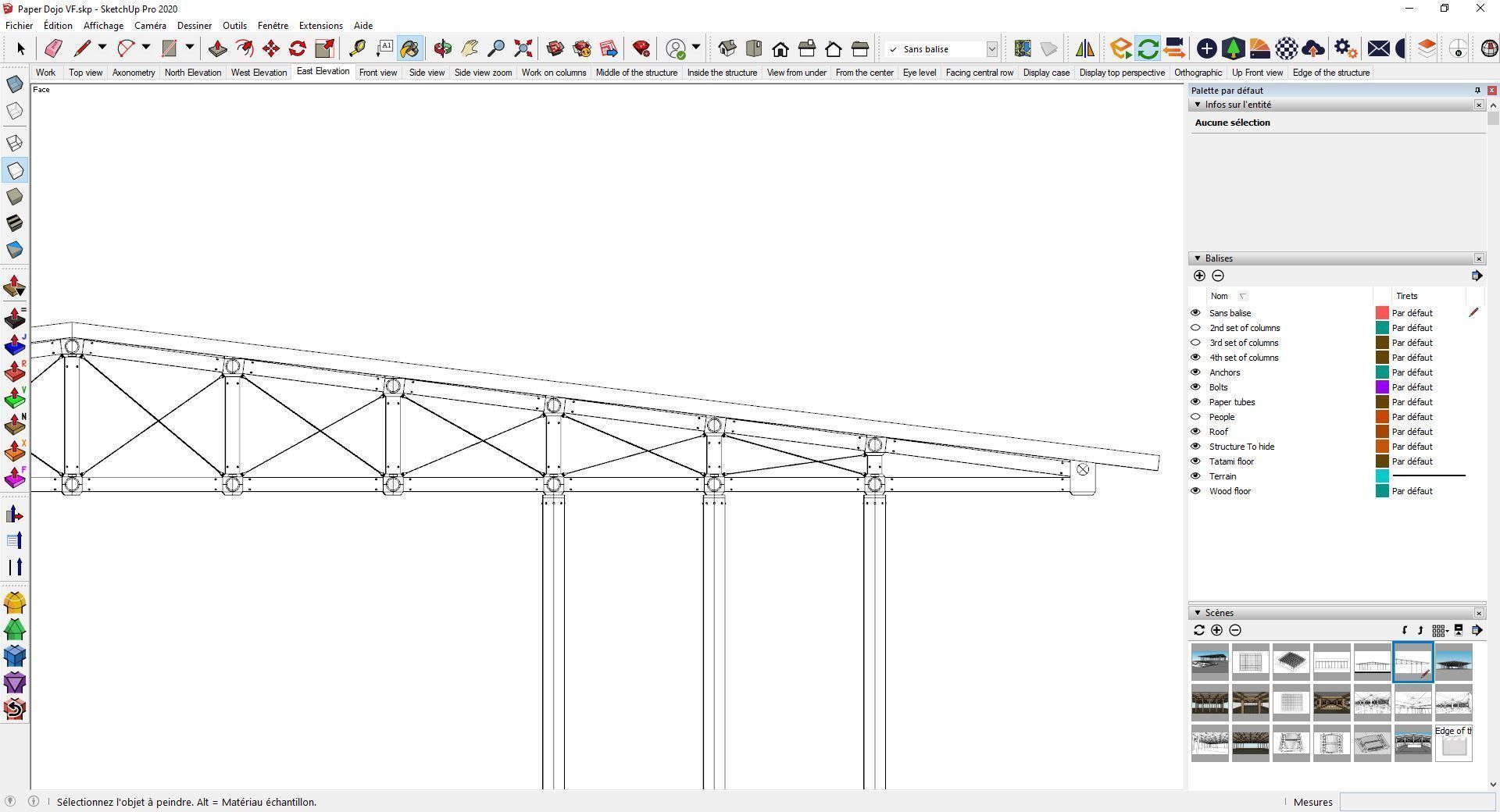 Paper structure Dojo - Shigeru Ban style 3D model_19