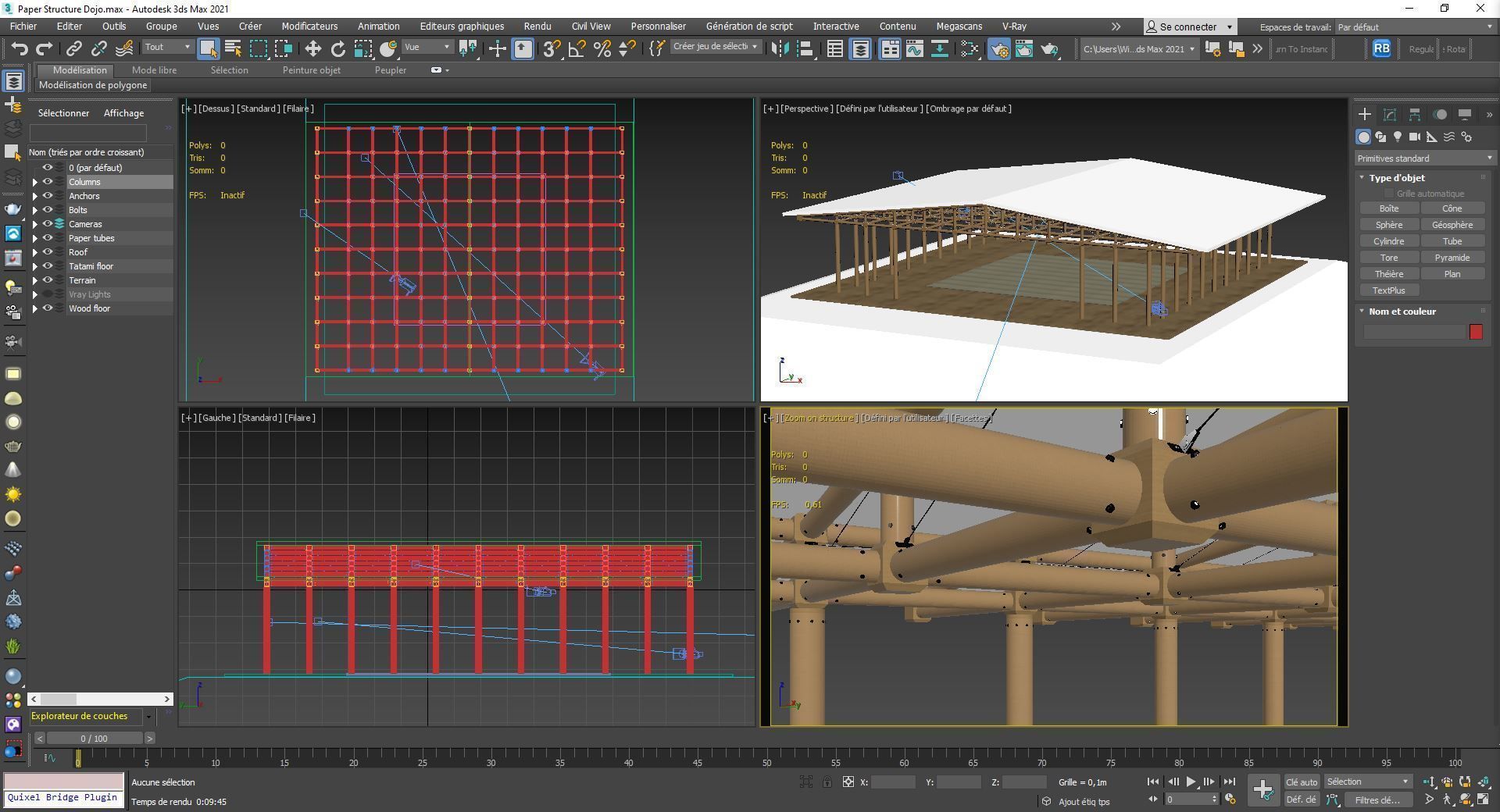 Paper structure Dojo - Shigeru Ban style 3D model_23