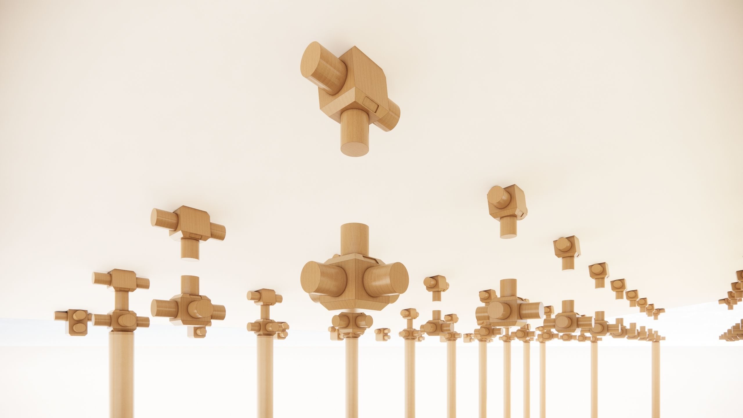 Paper structure Dojo - Shigeru Ban style 3D model_6