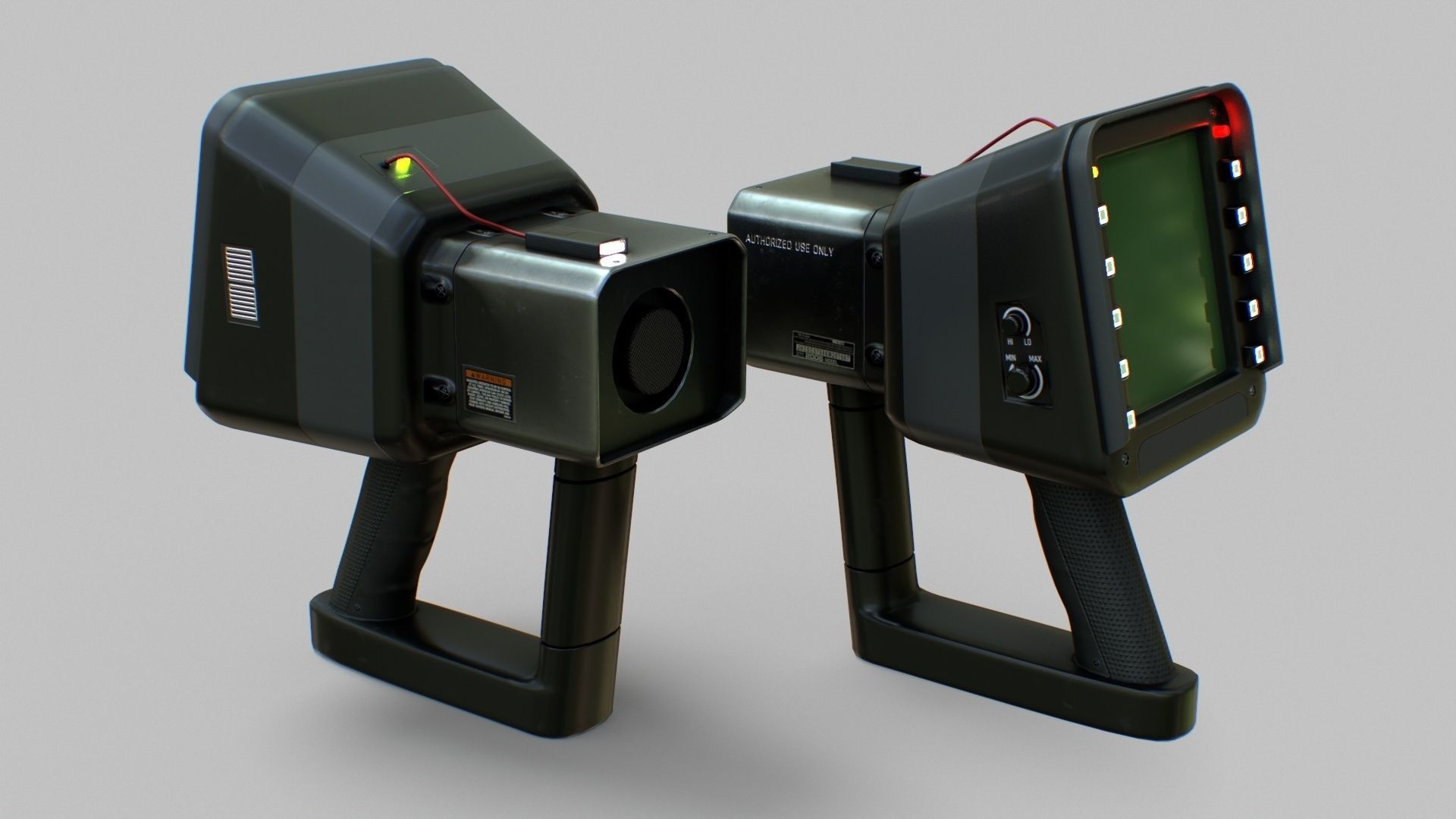 Sci-Fi Portable Scanner Low-poly 3D model_2