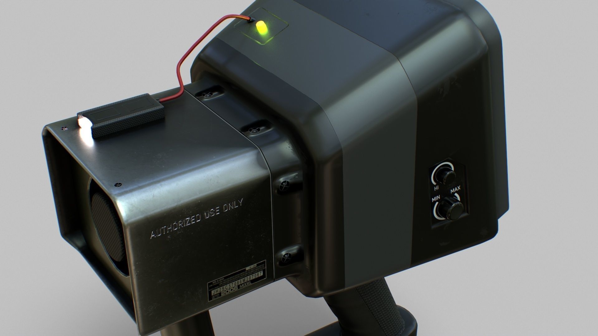 Sci-Fi Portable Scanner Low-poly 3D model_11