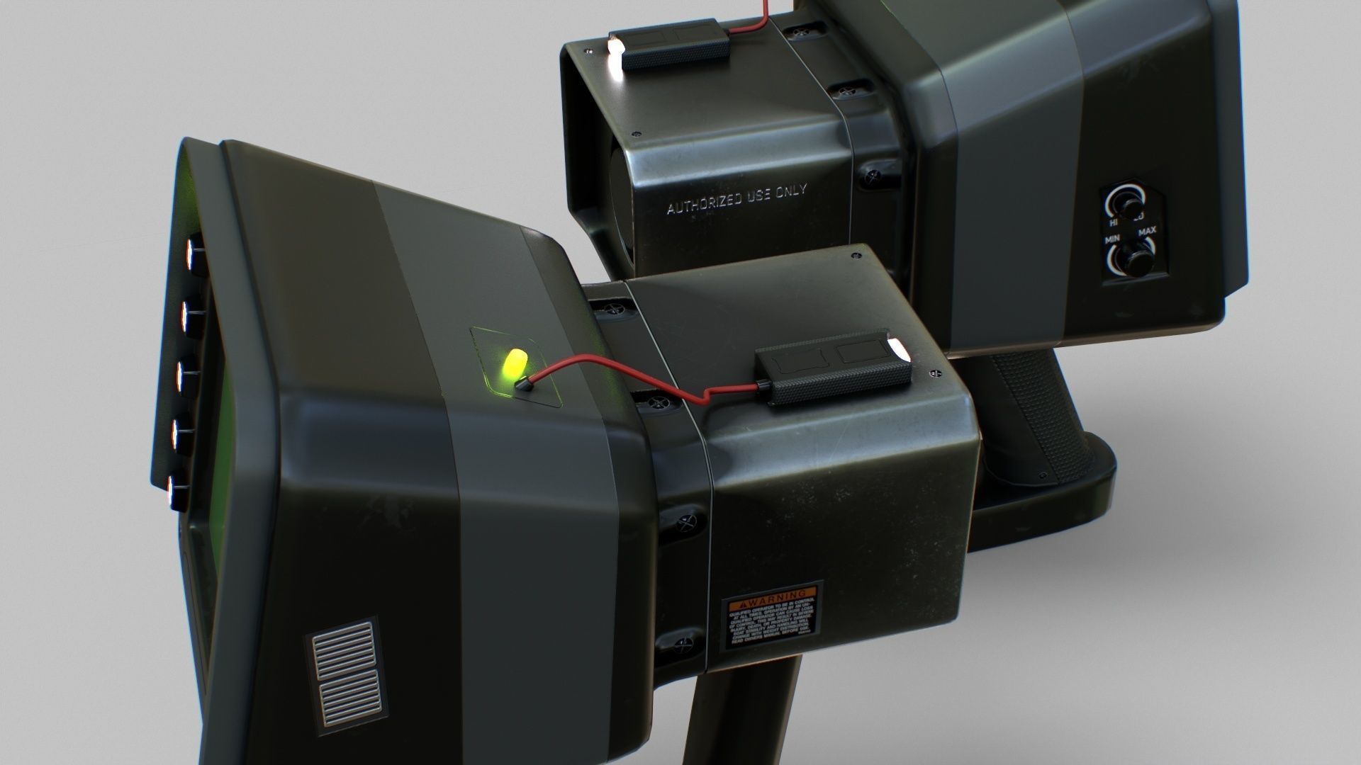Sci-Fi Portable Scanner Low-poly 3D model_29