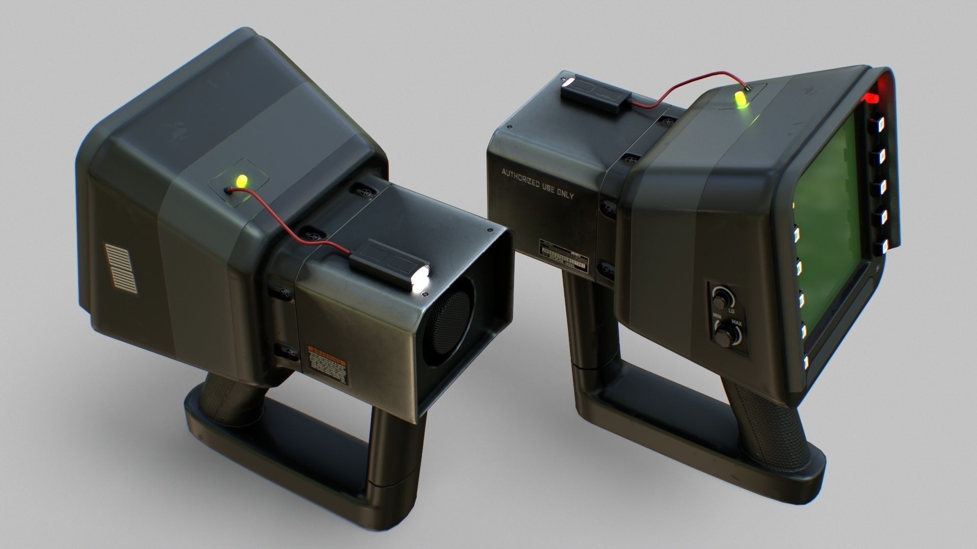 Sci-Fi Portable Scanner Low-poly 3D model_4