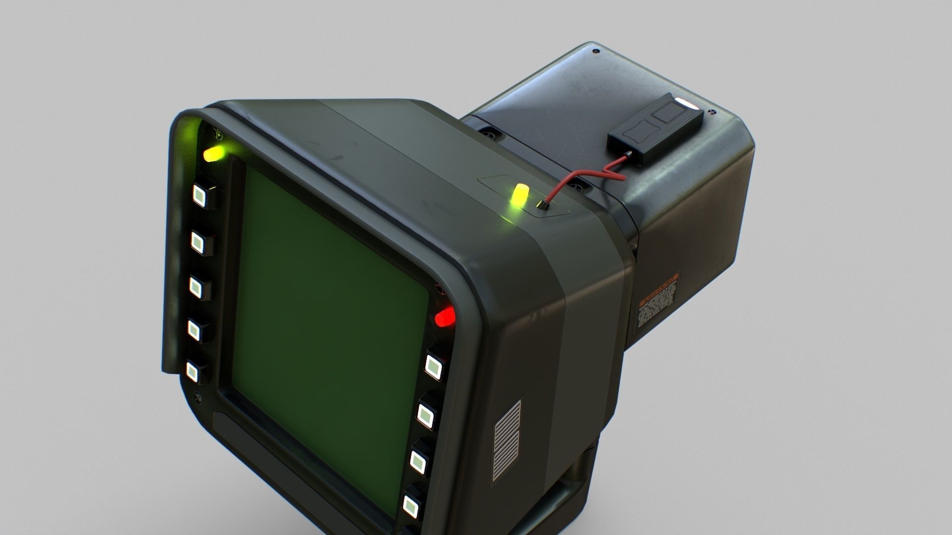 Sci-Fi Portable Scanner Low-poly 3D model_19