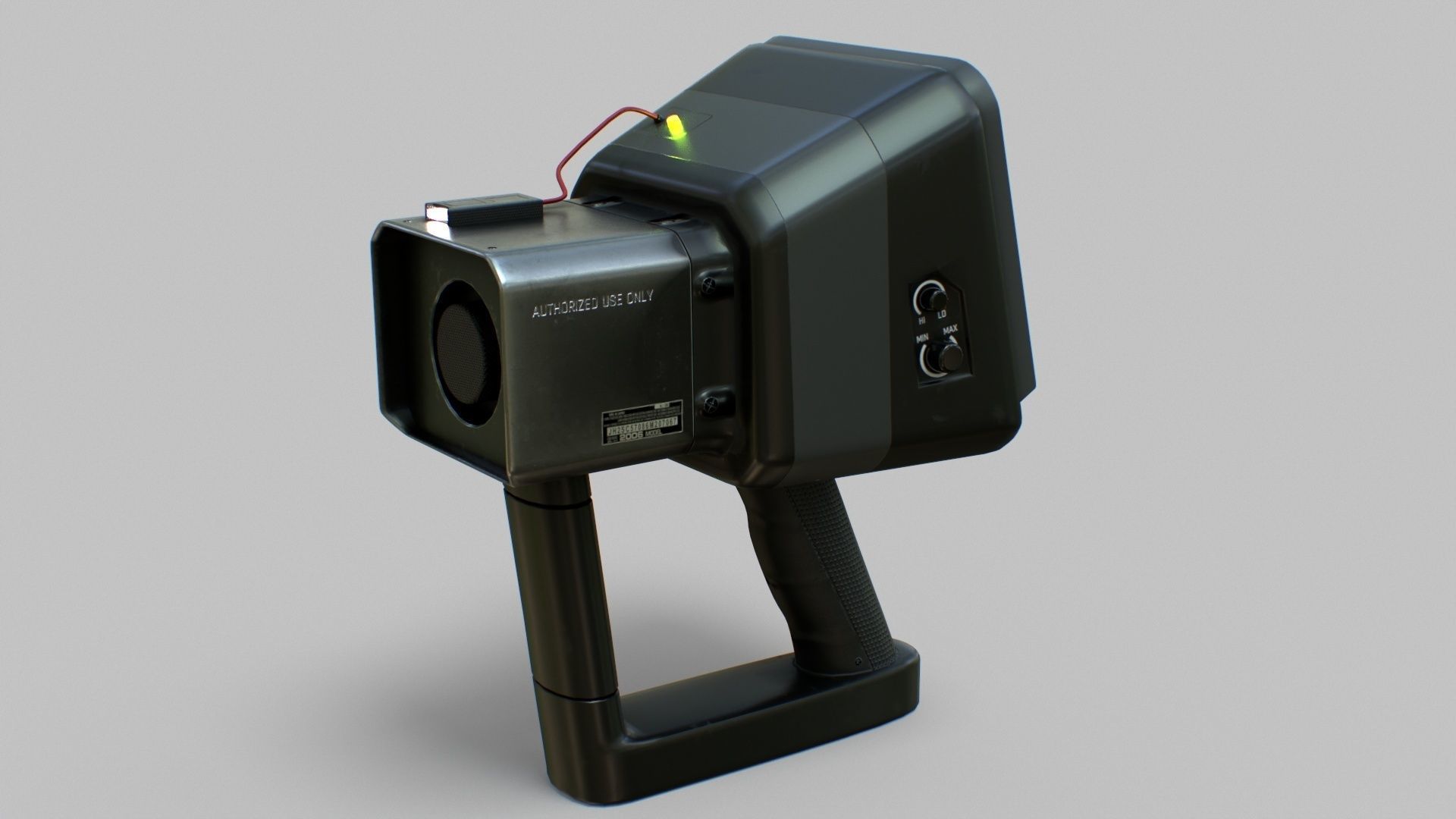 Sci-Fi Portable Scanner Low-poly 3D model_3