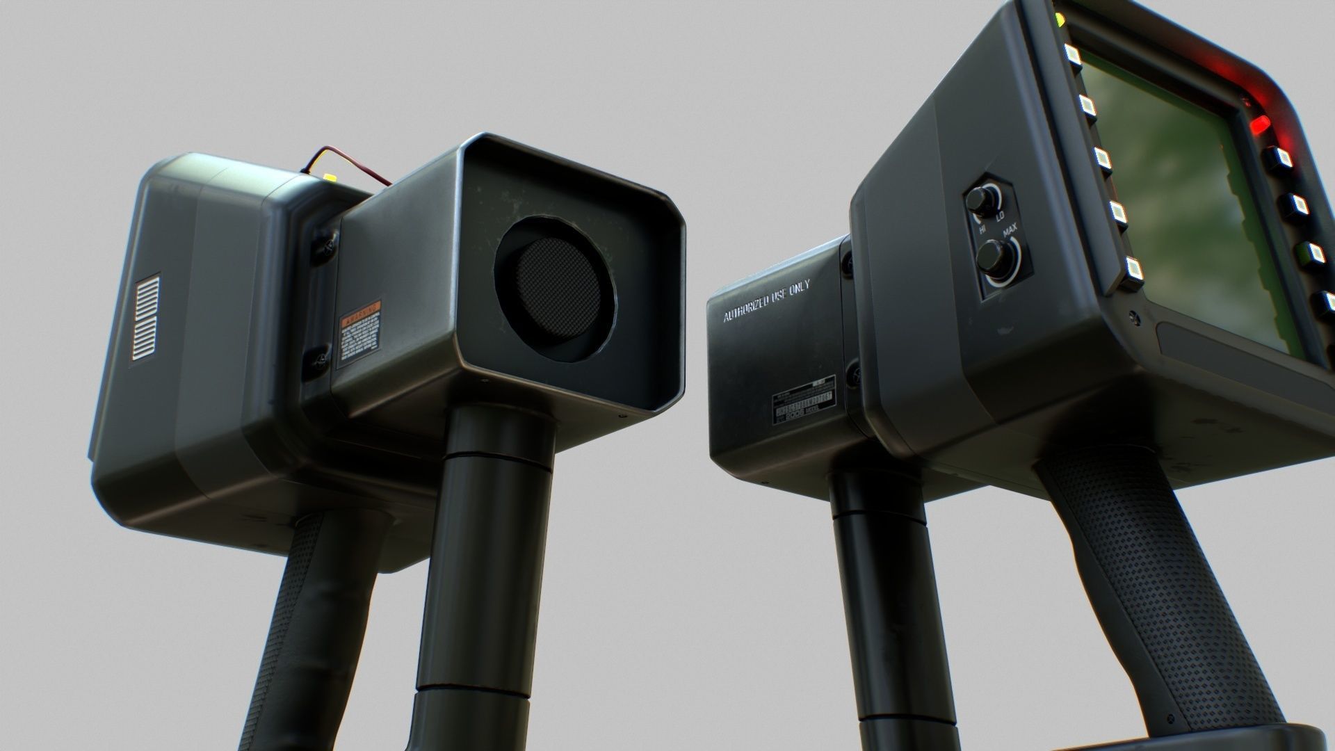 Sci-Fi Portable Scanner Low-poly 3D model_9