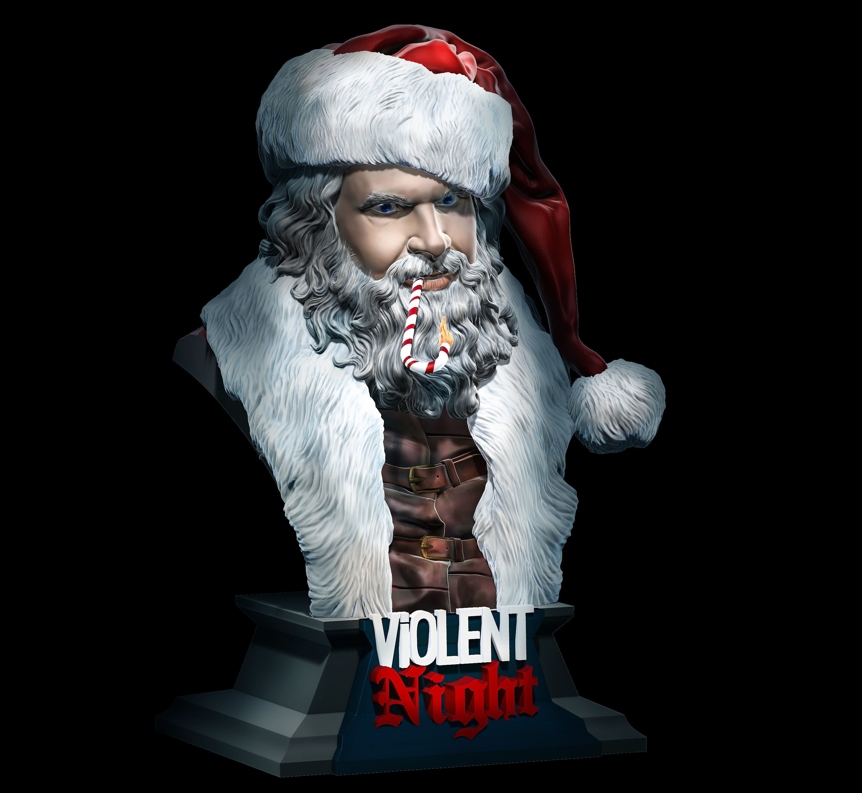 Violent Night - David Harbour portrait  3D print model_3