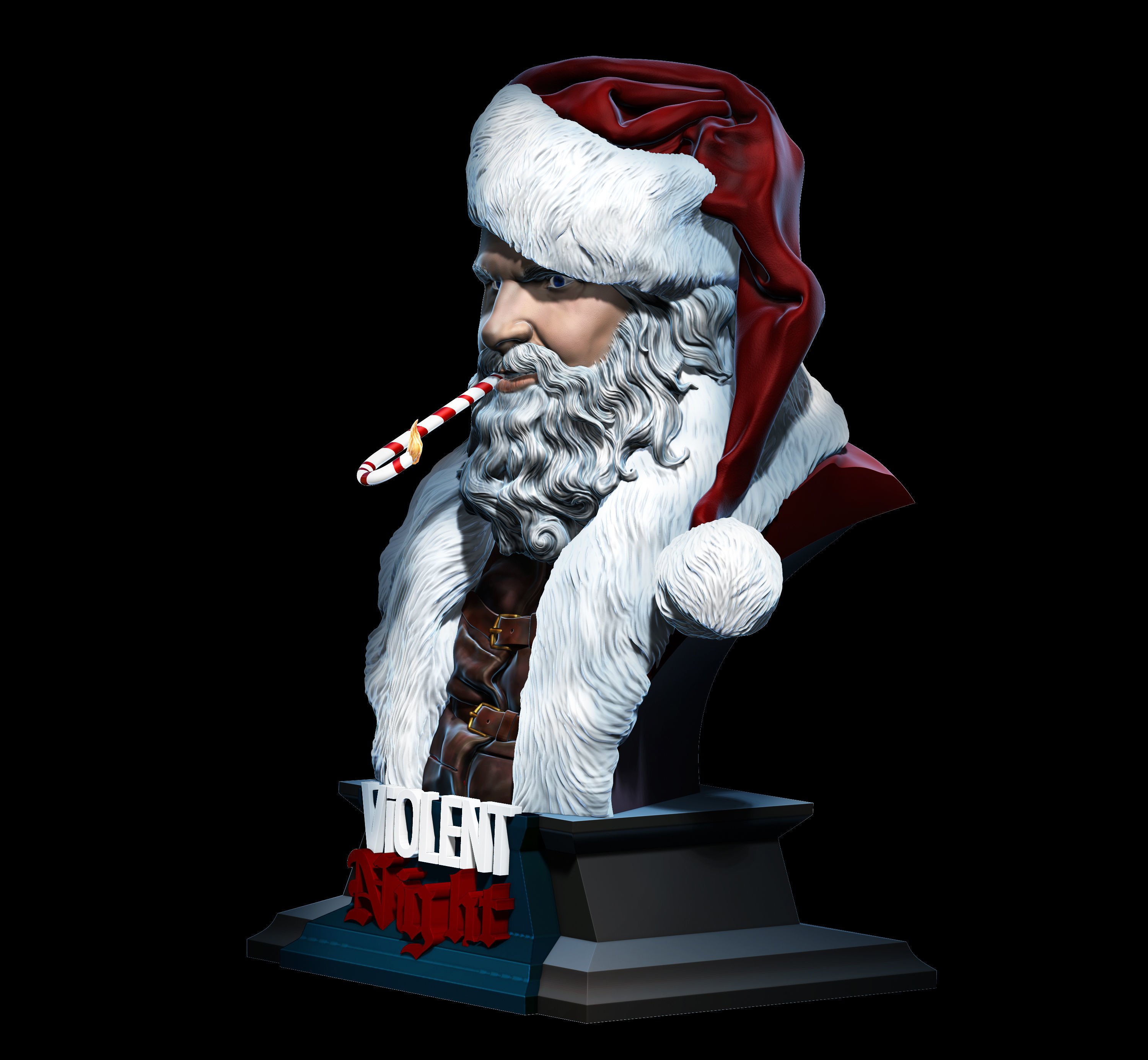 Violent Night - David Harbour portrait  3D print model_5