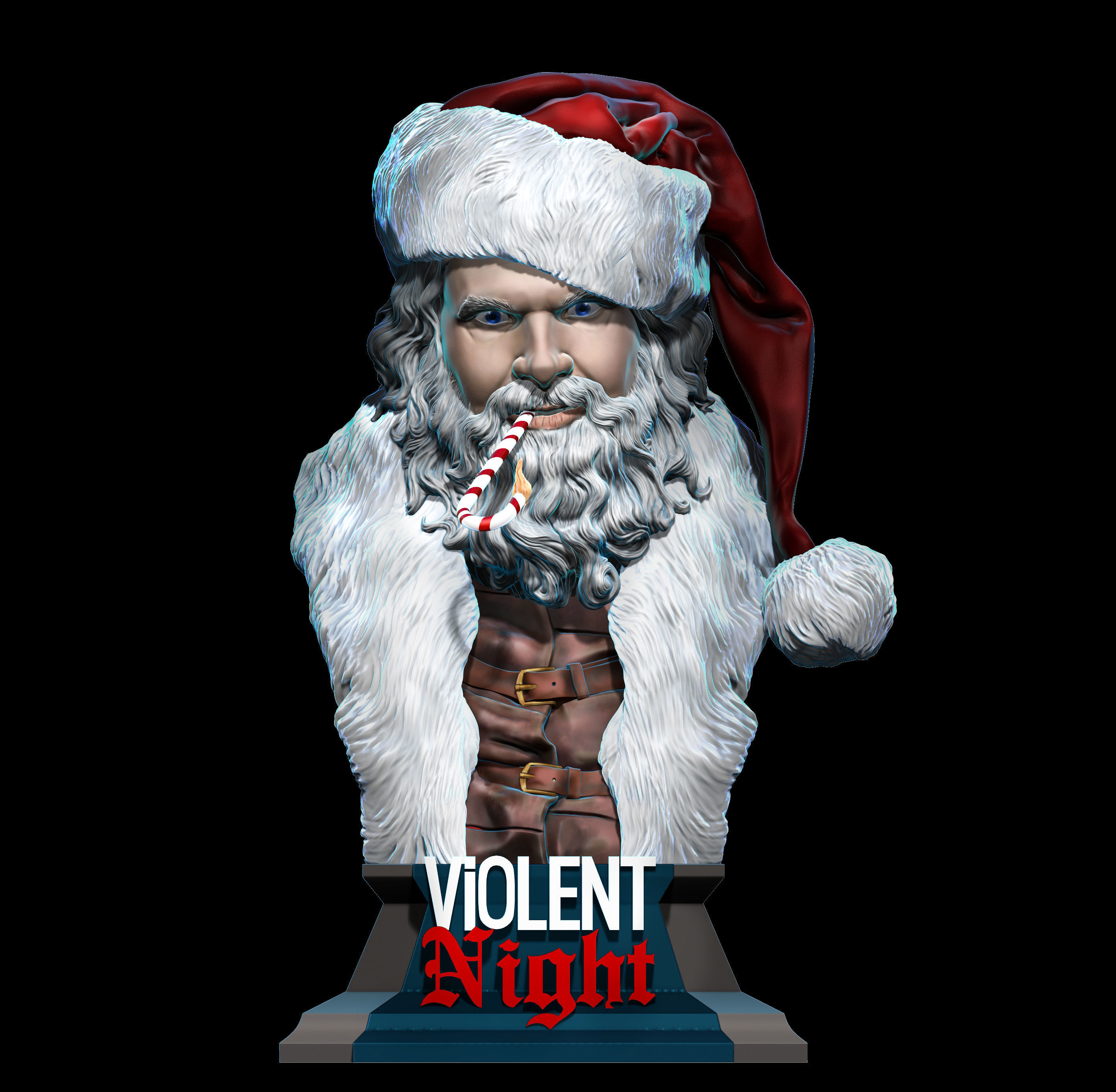 Violent Night - David Harbour portrait  3D print model_7