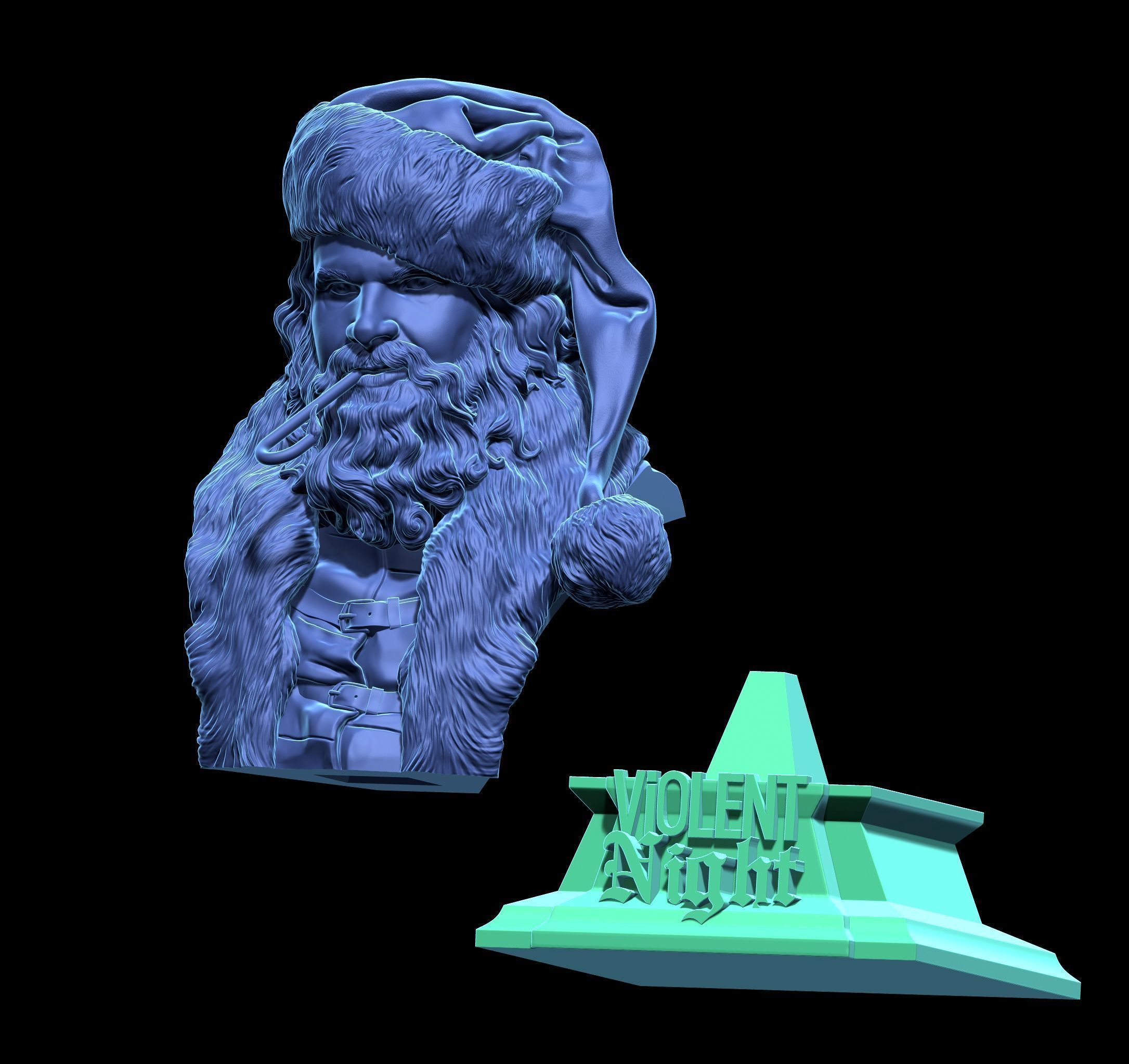 Violent Night - David Harbour portrait  3D print model_10