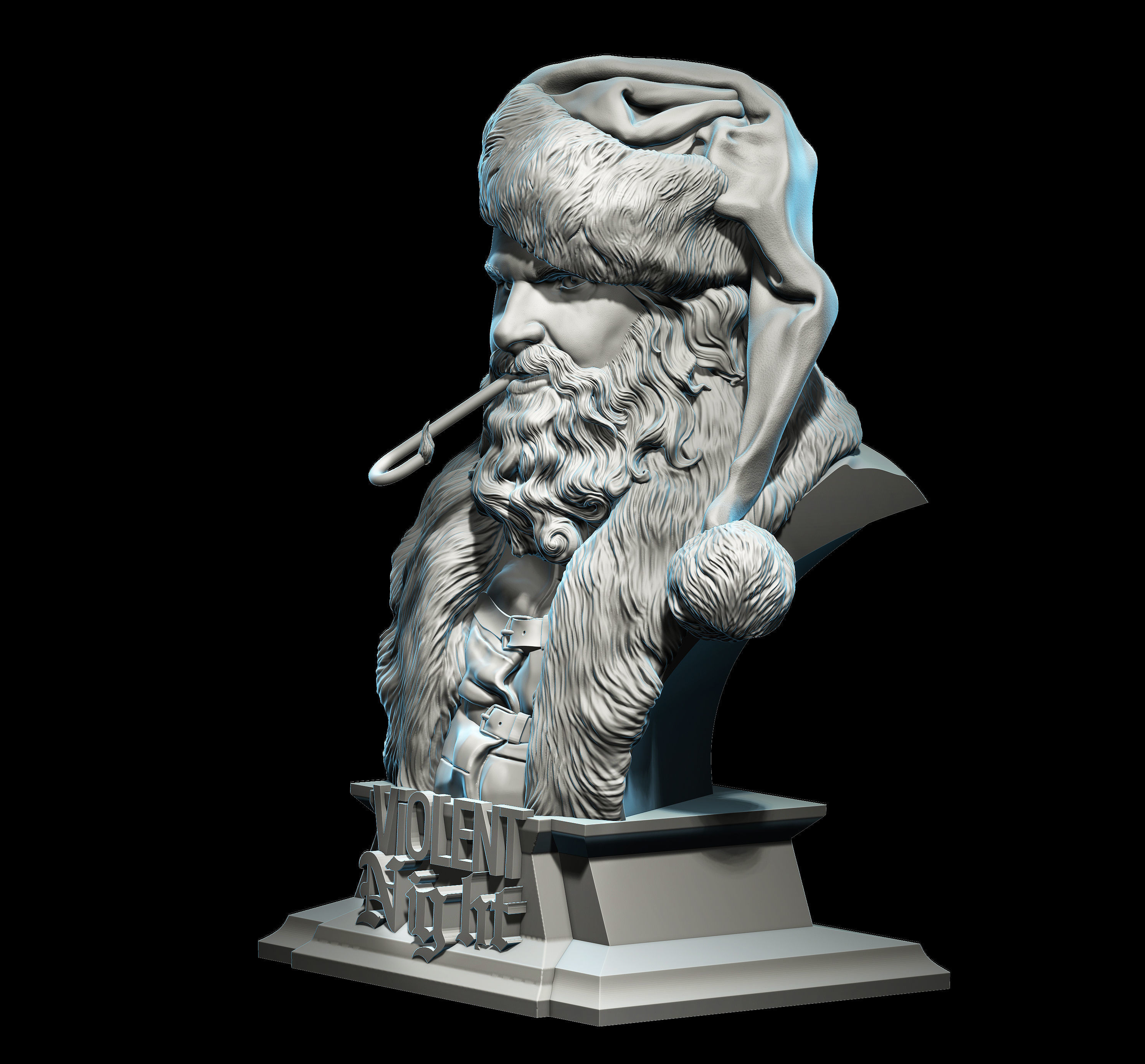 Violent Night - David Harbour portrait  3D print model_4