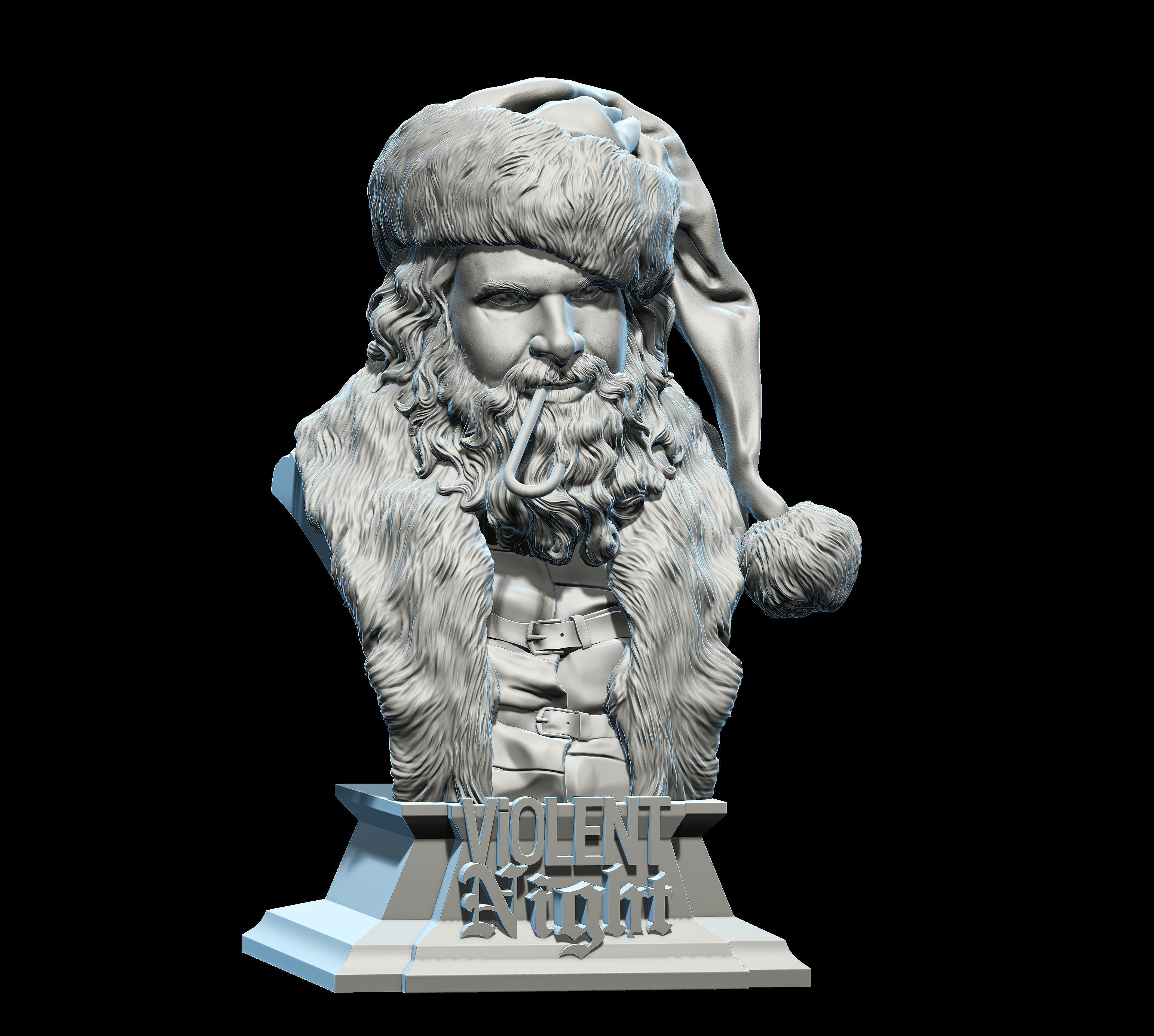 Violent Night - David Harbour portrait  3D print model_6