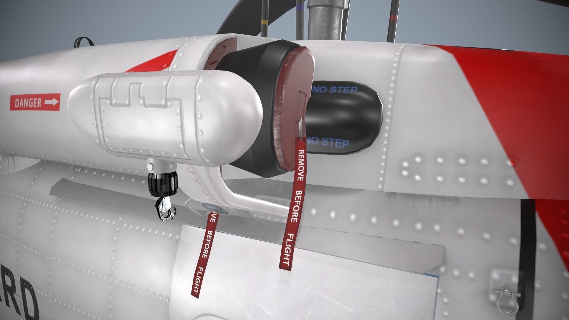 Sikorsky MH-60J Jay Hawk Static Low-poly 3D model_11