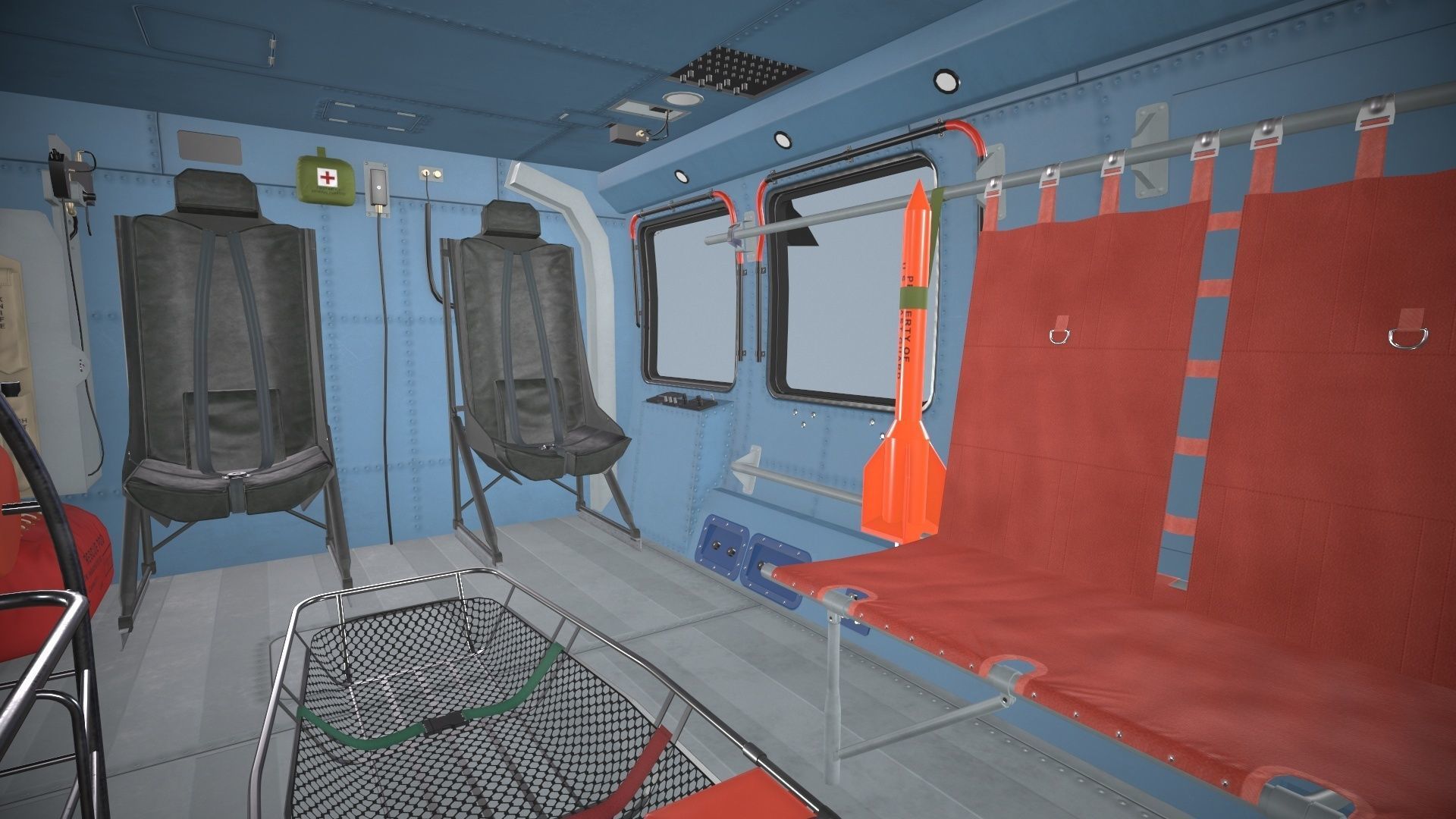 Sikorsky MH-60J Jay Hawk Static Low-poly 3D model_19