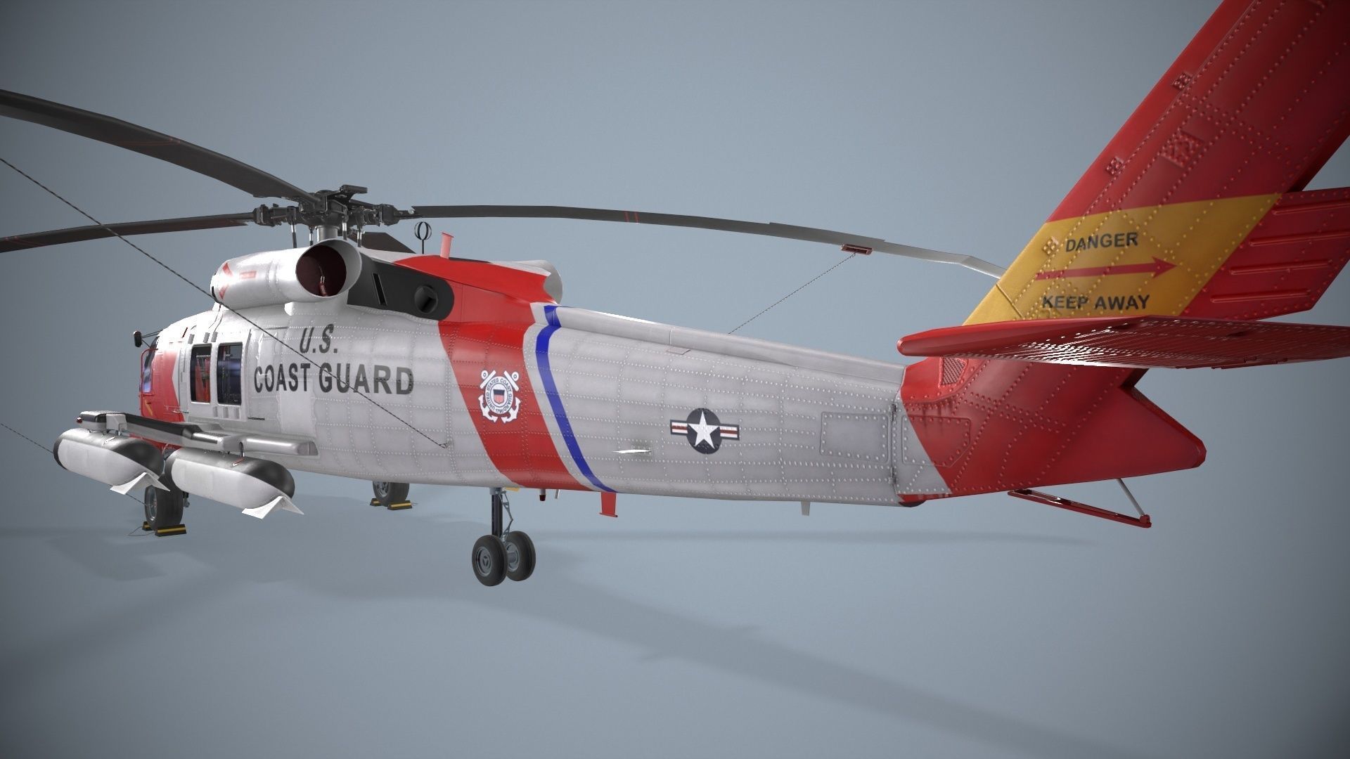 Sikorsky MH-60J Jay Hawk Static Low-poly 3D model_4