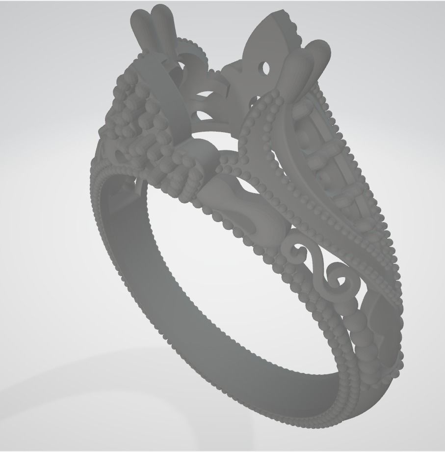 ANTIQUE Ring 3D print model_14