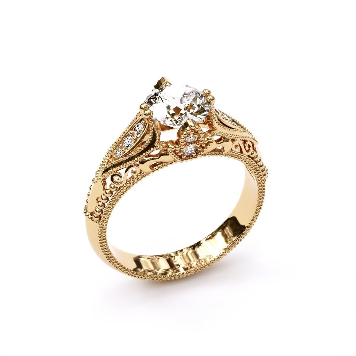 ANTIQUE Ring 3D print model_9