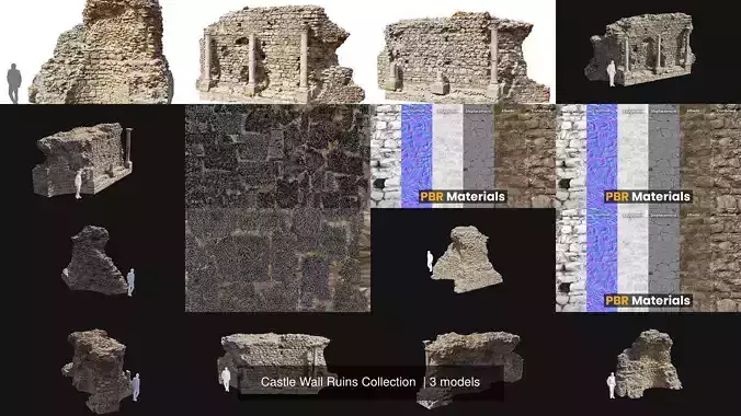Castle Wall Ruins Collection 
