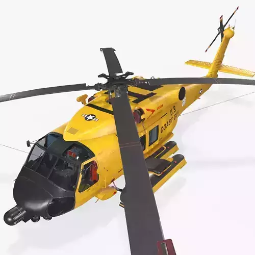 Sikorsky MH-60T Jay Hawk Static Low-poly 3D model