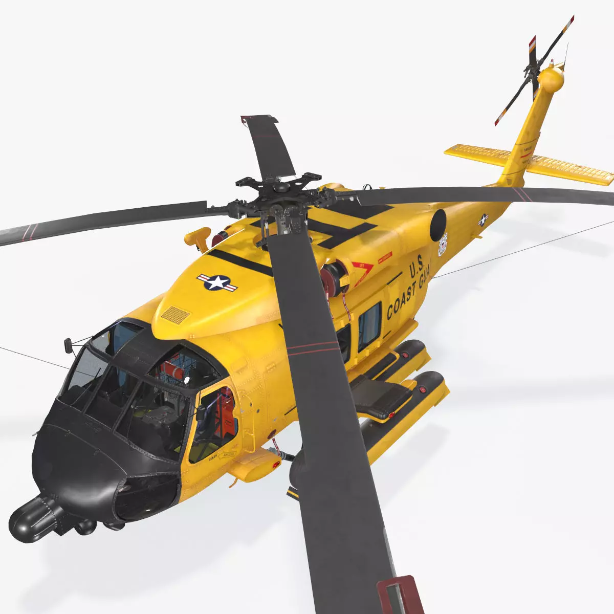 Sikorsky MH-60T Jay Hawk Static Low-poly 3D model_0