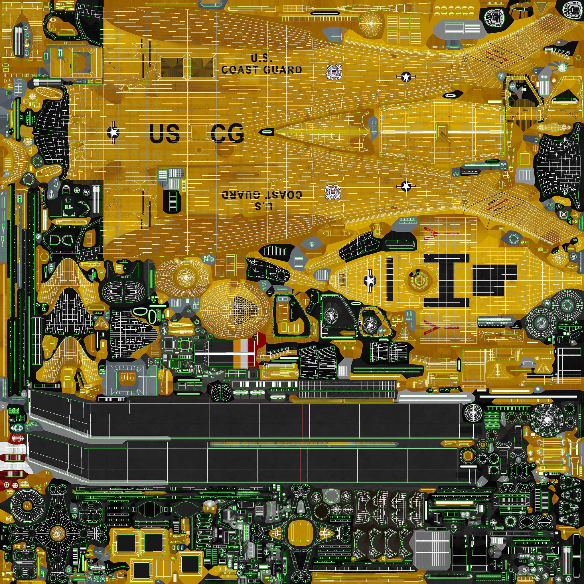 Sikorsky MH-60T Jay Hawk Static Low-poly 3D model_31