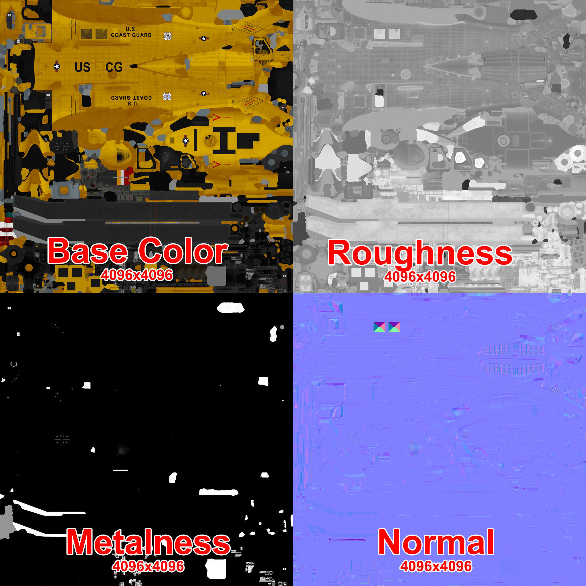 Sikorsky MH-60T Jay Hawk Static Low-poly 3D model_27