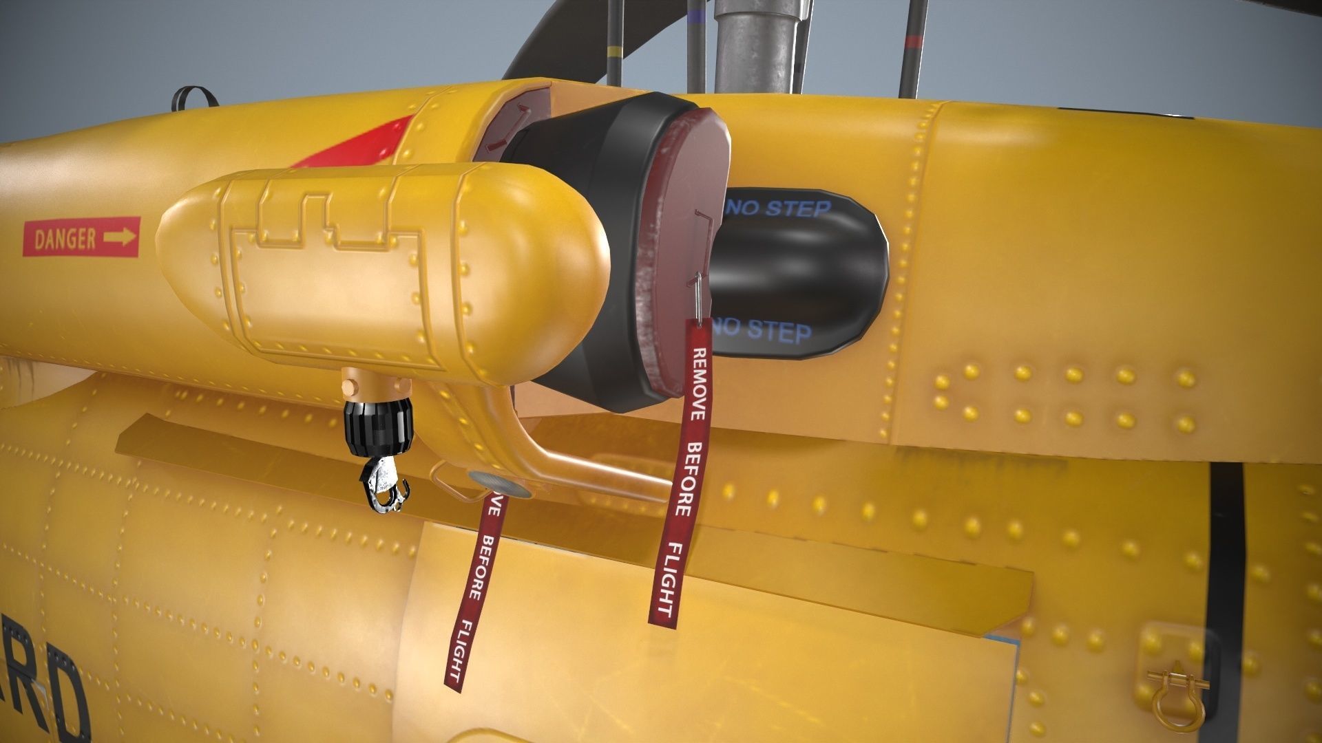 Sikorsky MH-60T Jay Hawk Static Low-poly 3D model_13