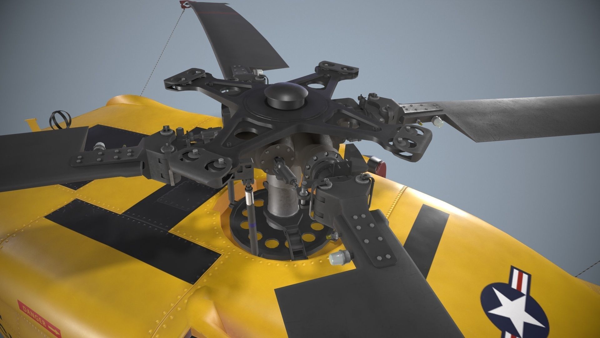 Sikorsky MH-60T Jay Hawk Static Low-poly 3D model_8