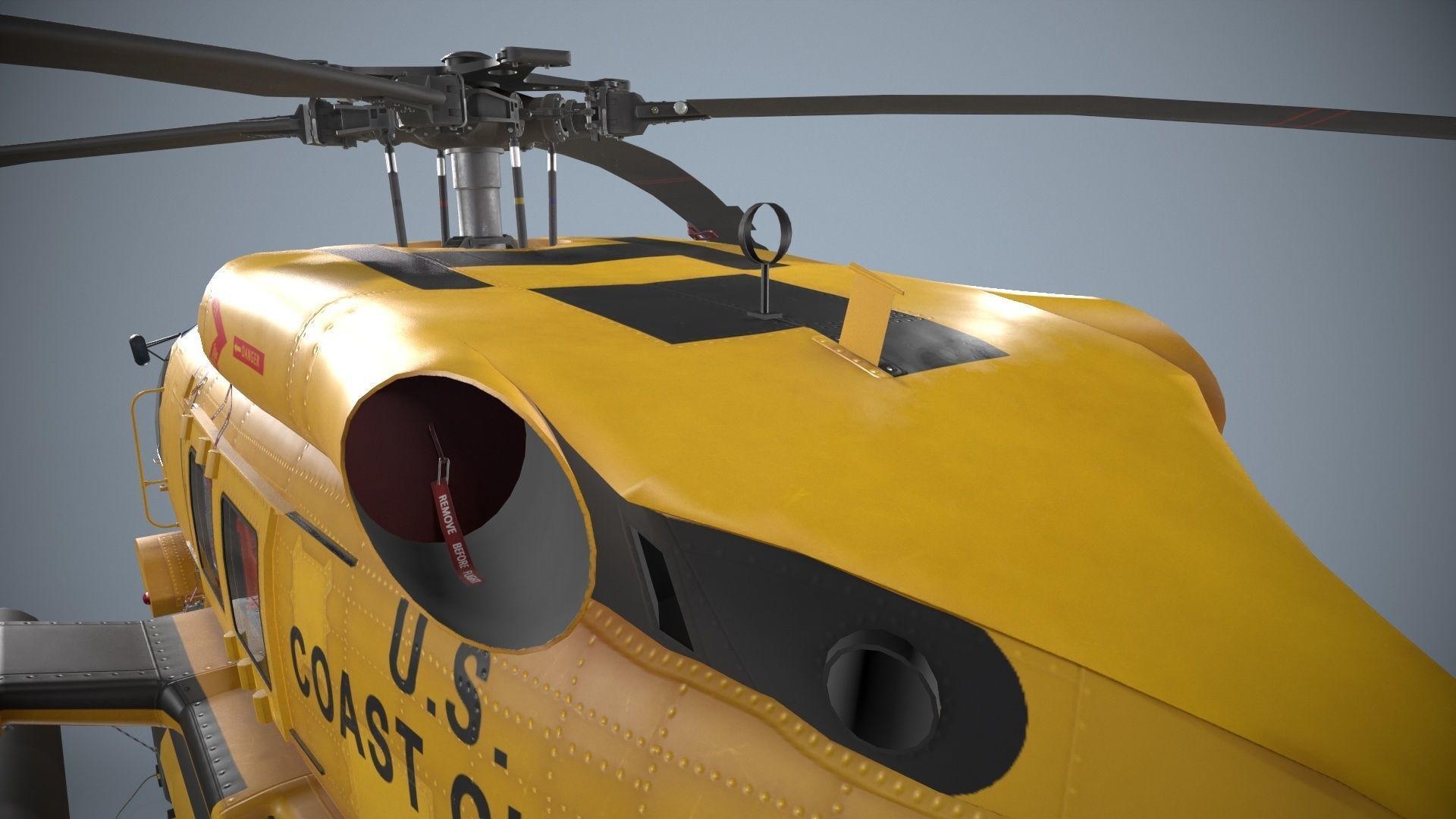 Sikorsky MH-60T Jay Hawk Static Low-poly 3D model_15