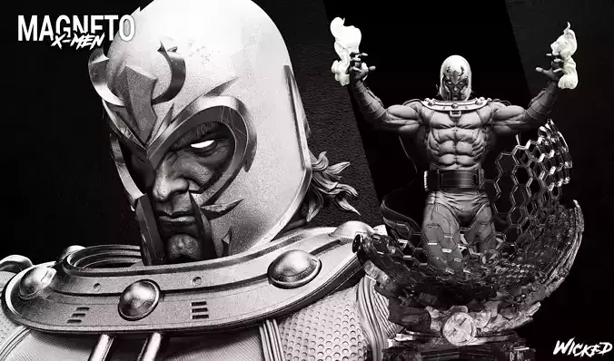 Wicked Magneto Bust Tested and ready for 3d printing