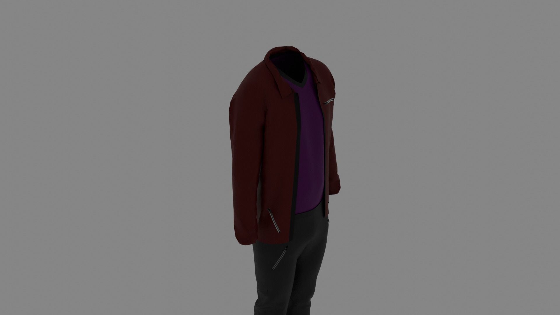 Man Clothes Low-poly 3D model_5