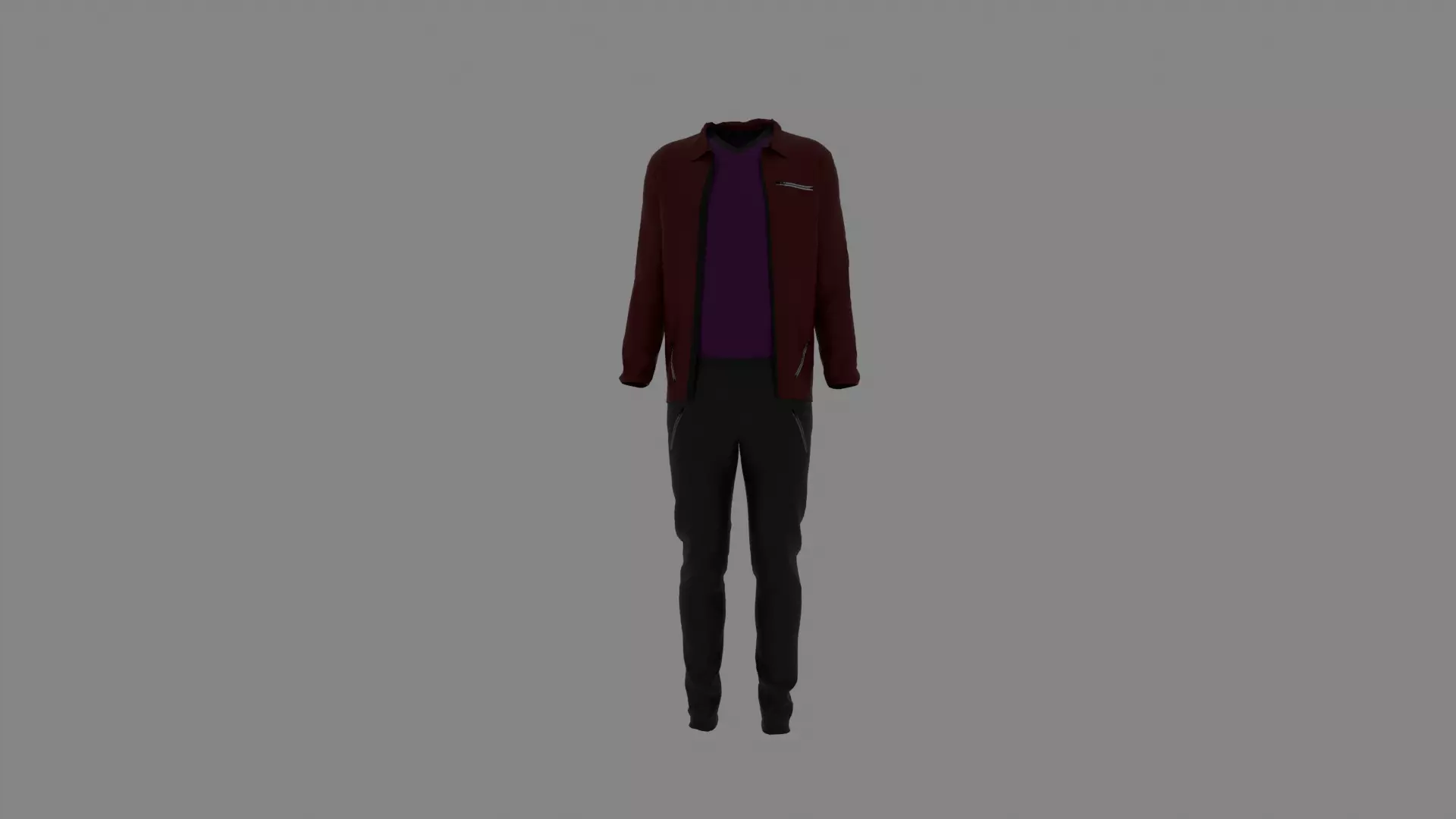 Man Clothes Low-poly 3D model_0