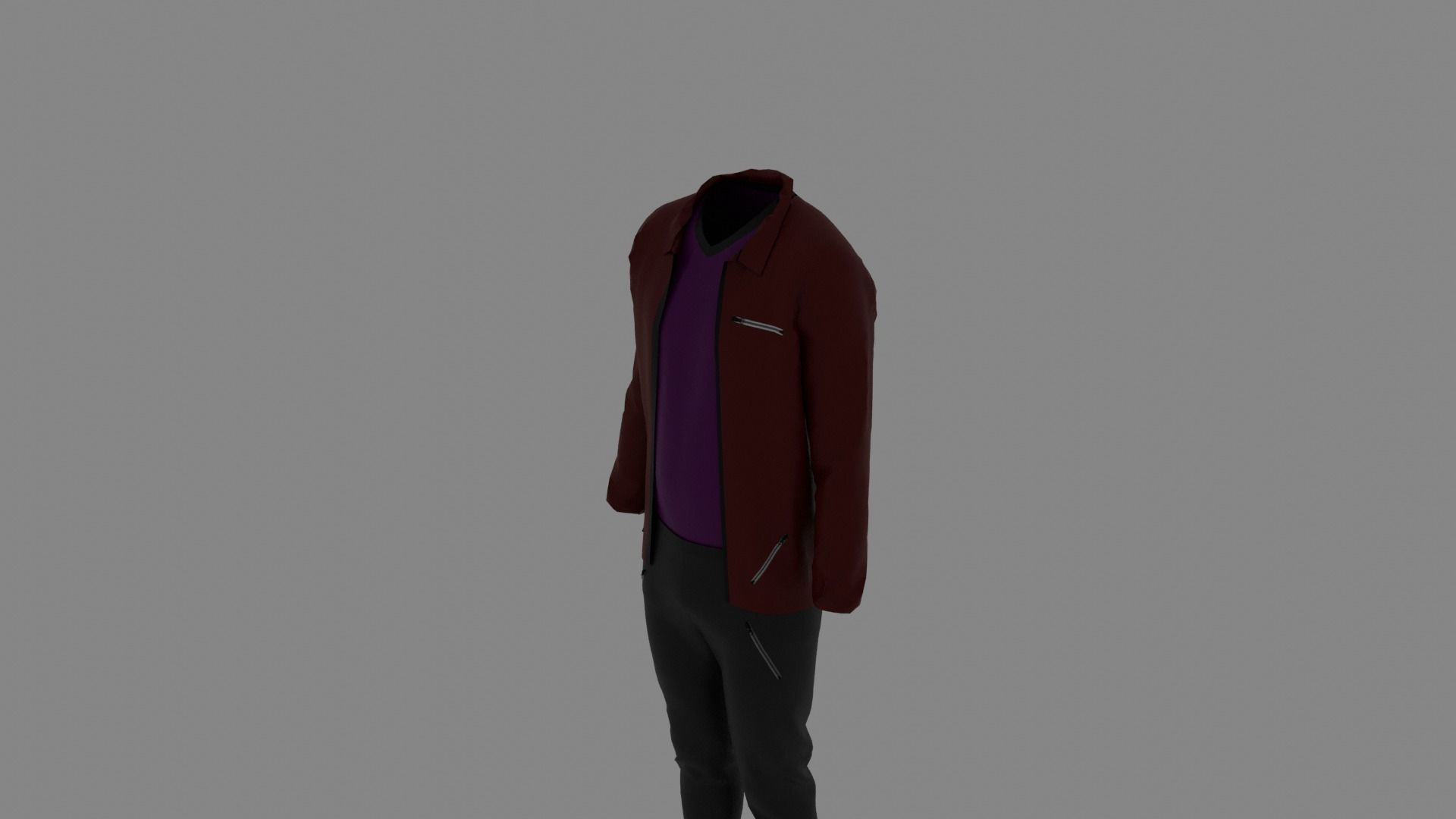 Man Clothes Low-poly 3D model_4