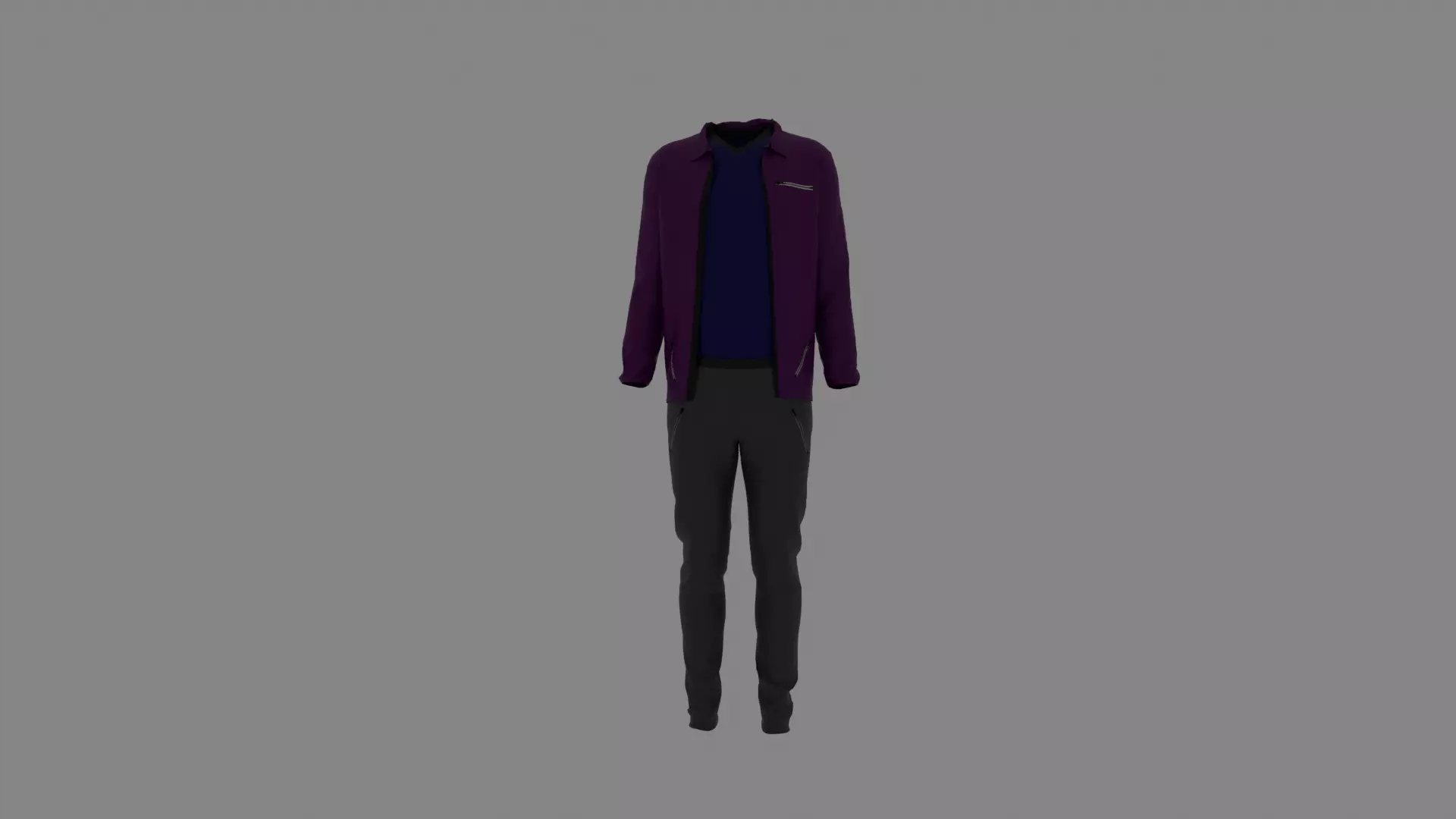 Man Clothes Low-poly 3D model_0