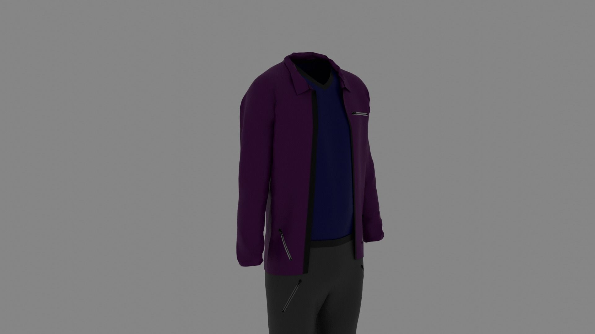 Man Clothes Low-poly 3D model_2