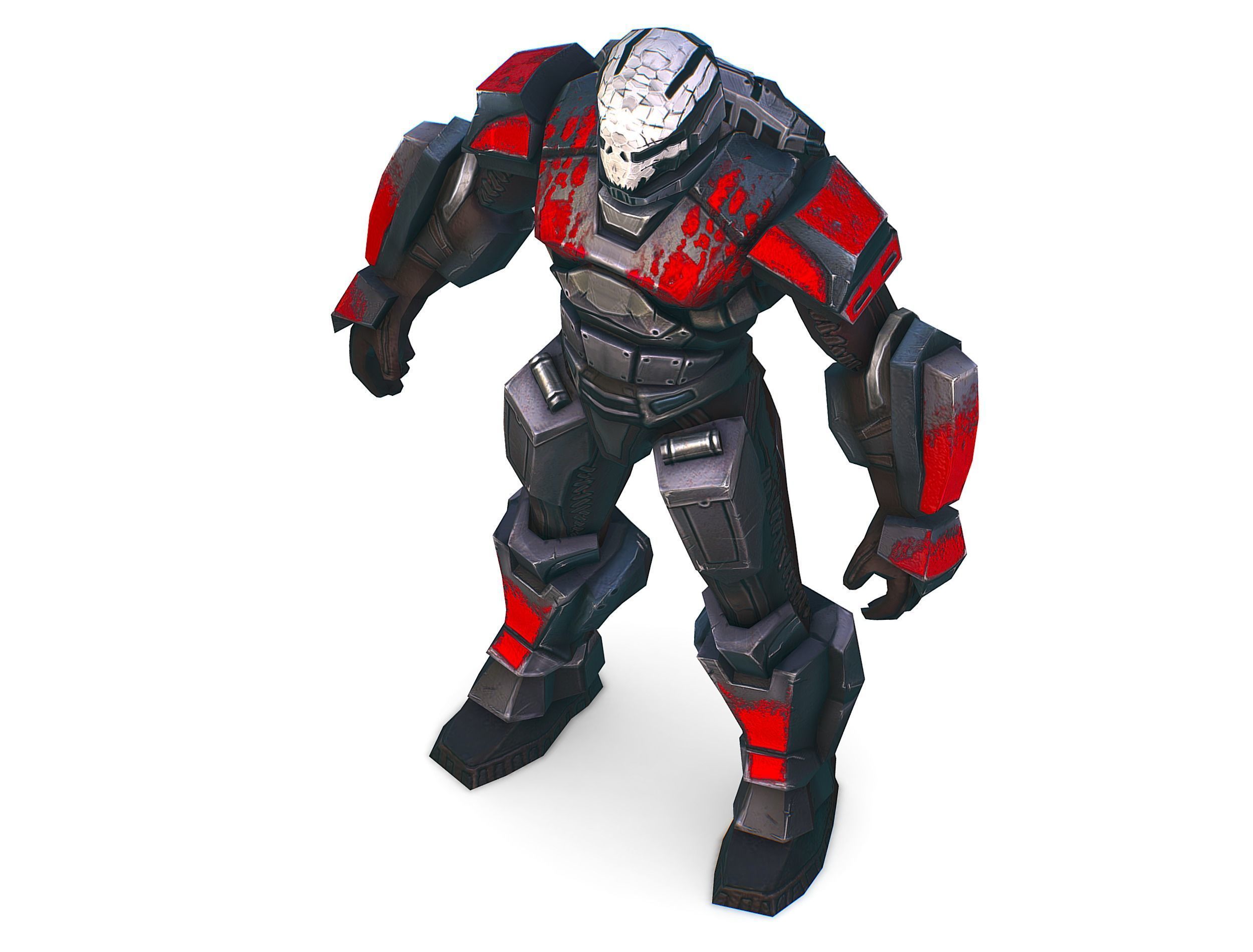 Man Cyborg  Trooper Soldier Low-poly 3D model_13