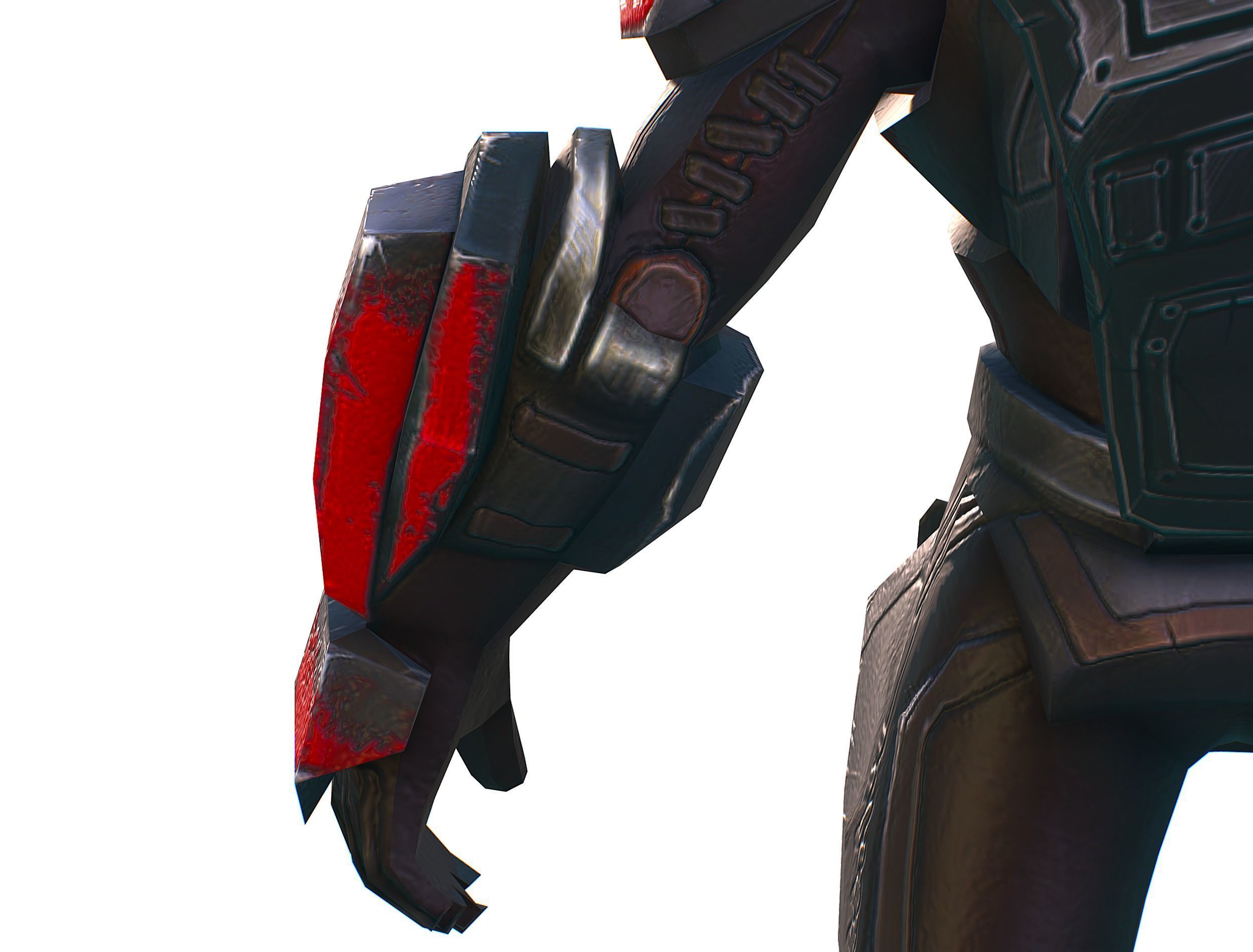 Man Cyborg  Trooper Soldier Low-poly 3D model_22