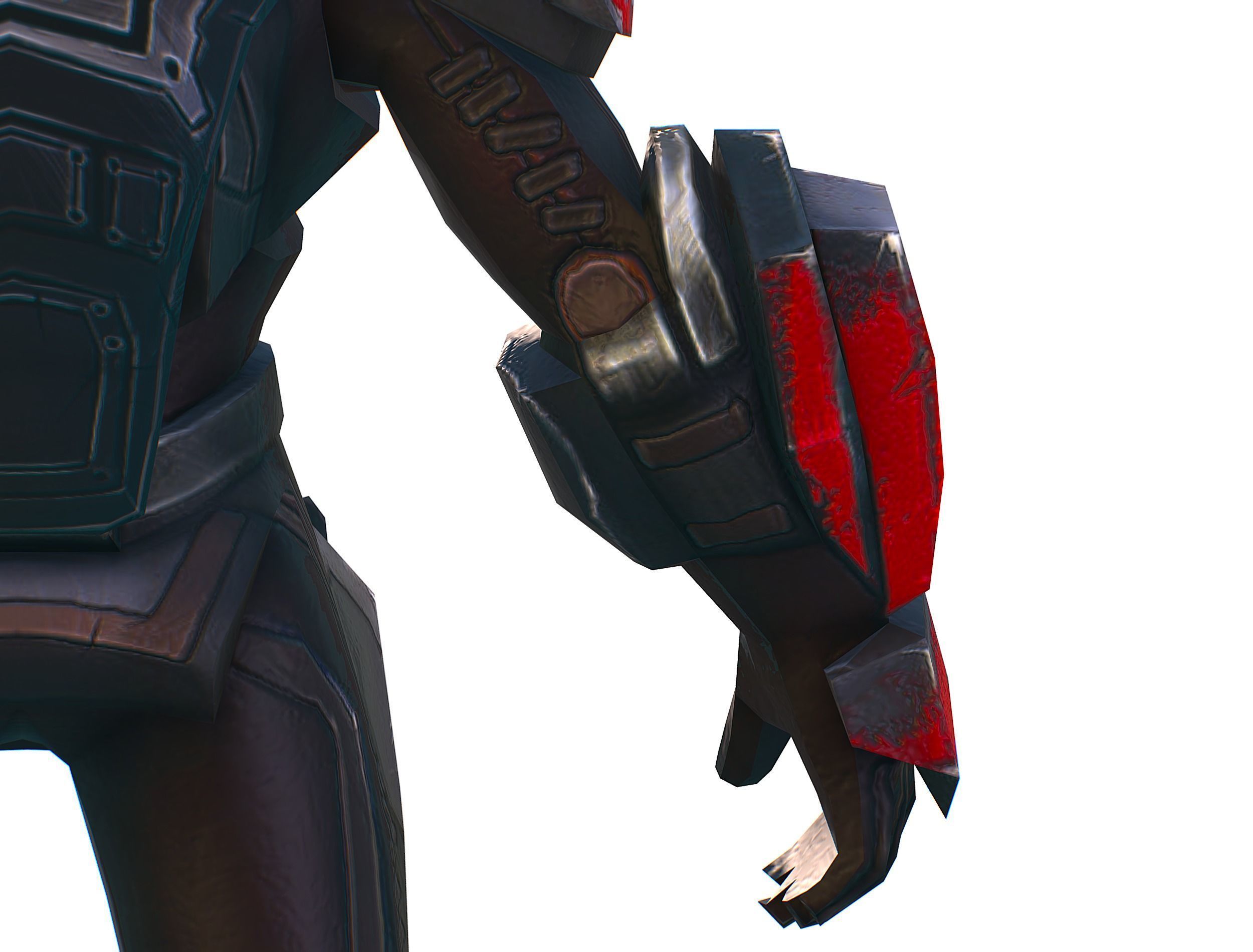 Man Cyborg  Trooper Soldier Low-poly 3D model_23