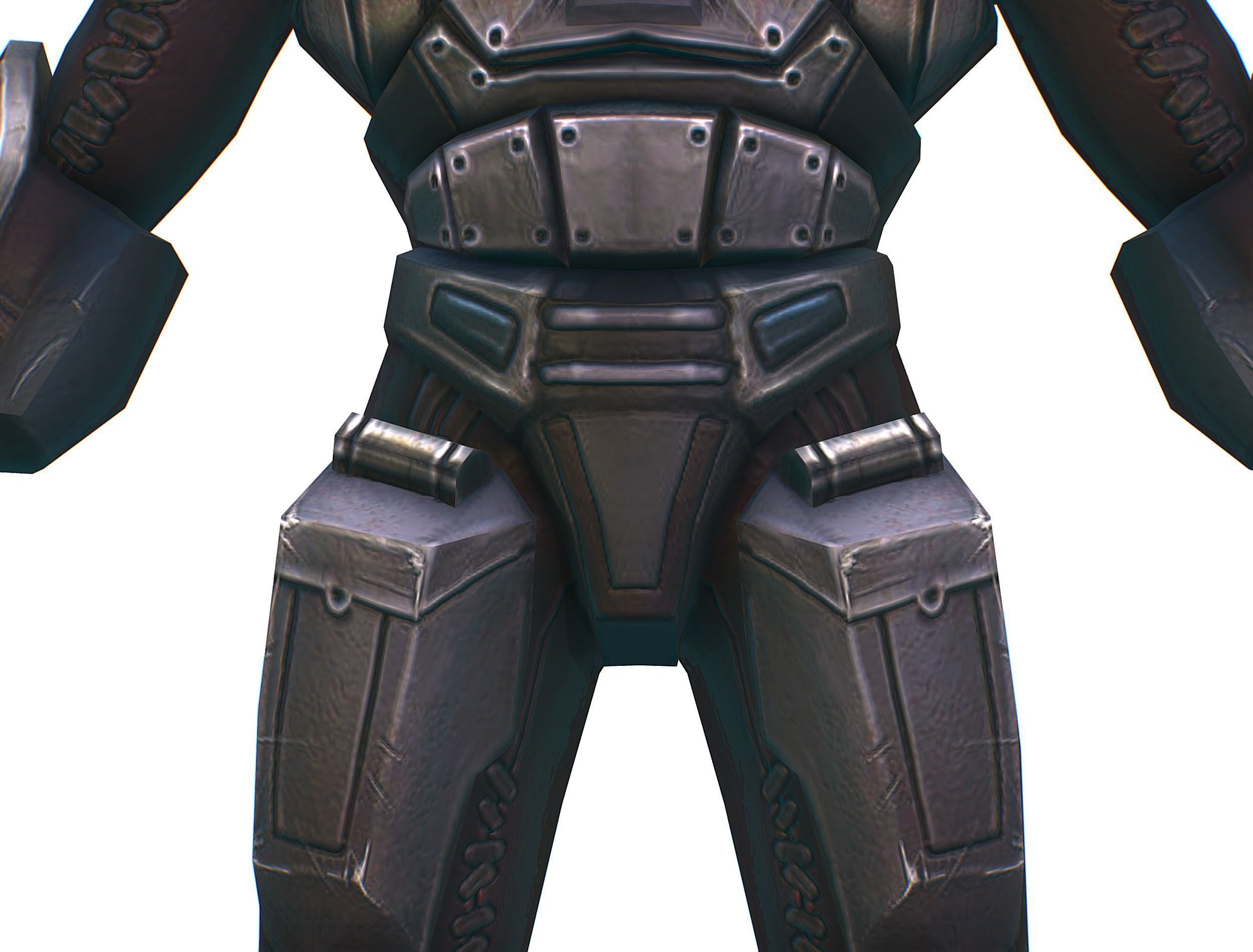 Man Cyborg  Trooper Soldier Low-poly 3D model_19