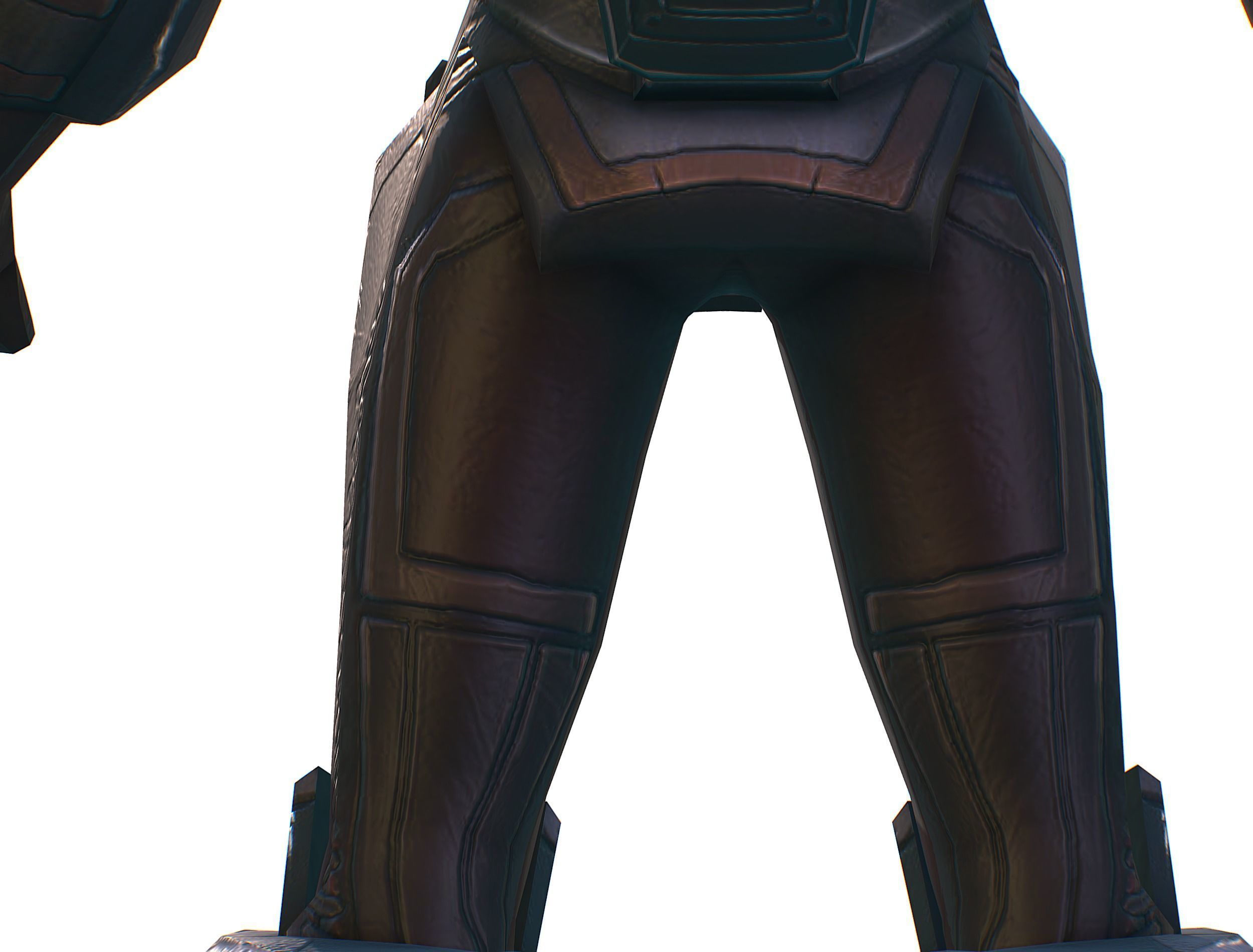 Man Cyborg  Trooper Soldier Low-poly 3D model_24