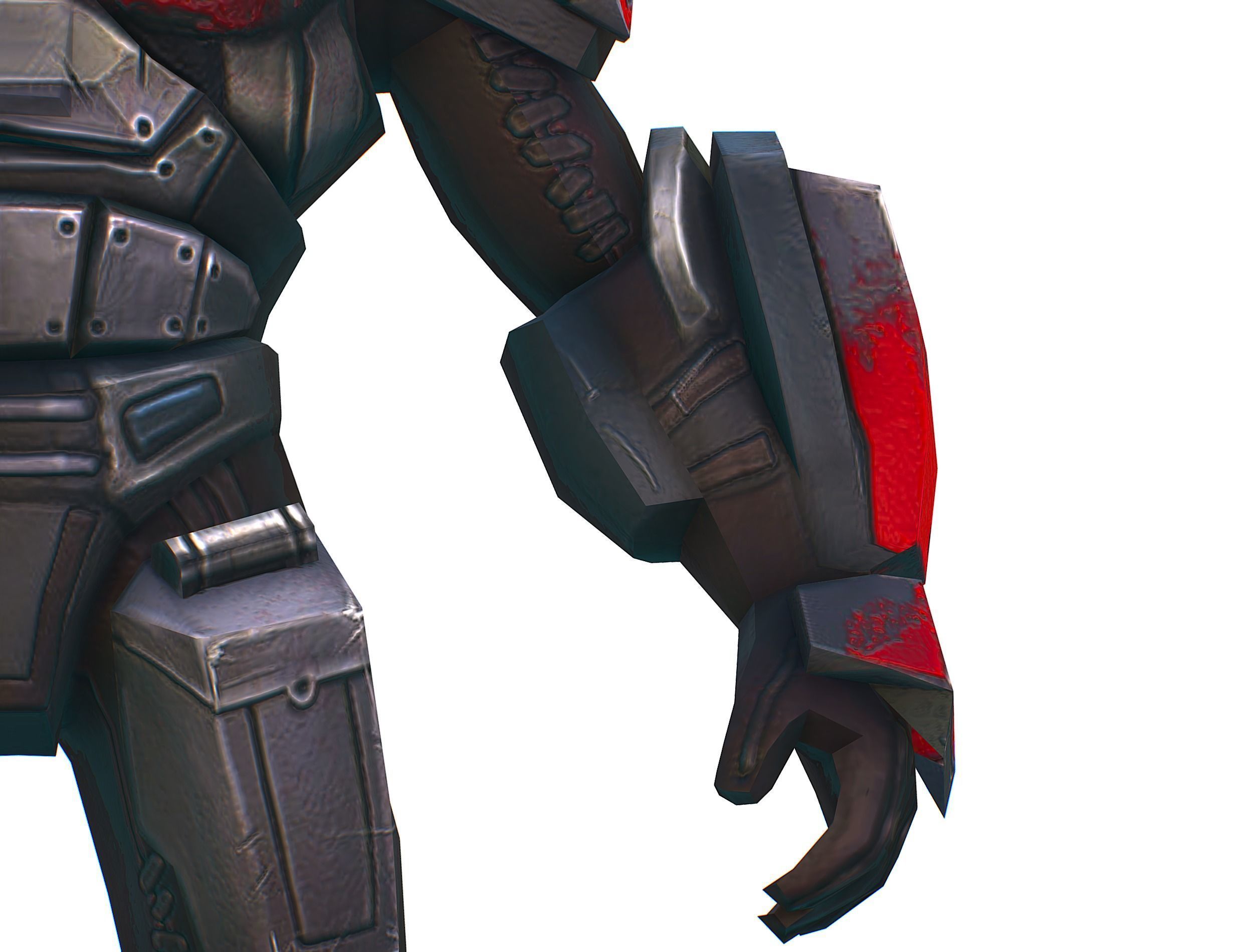 Man Cyborg  Trooper Soldier Low-poly 3D model_18