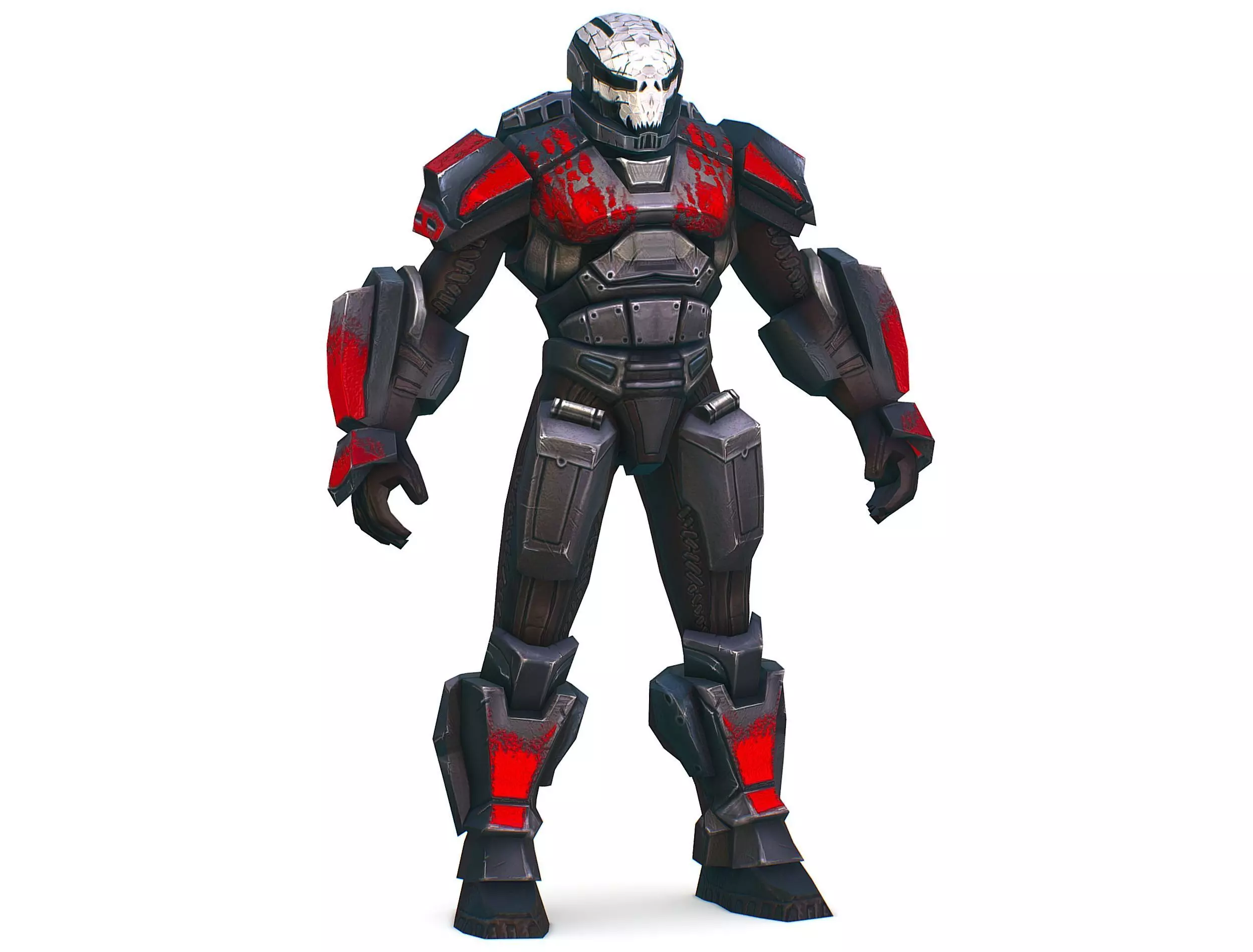 Man Cyborg  Trooper Soldier Low-poly 3D model_0