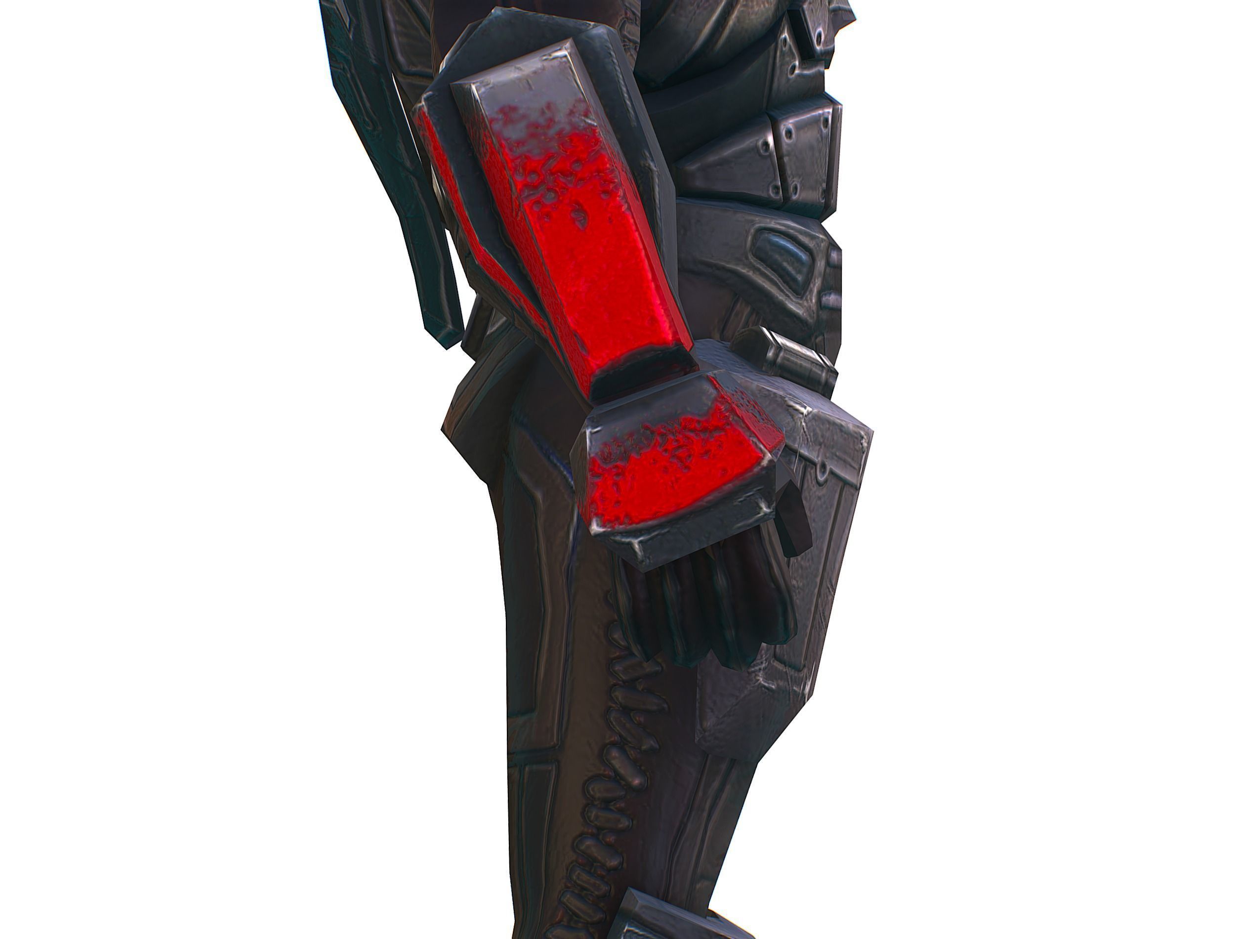 Man Cyborg  Trooper Soldier Low-poly 3D model_27