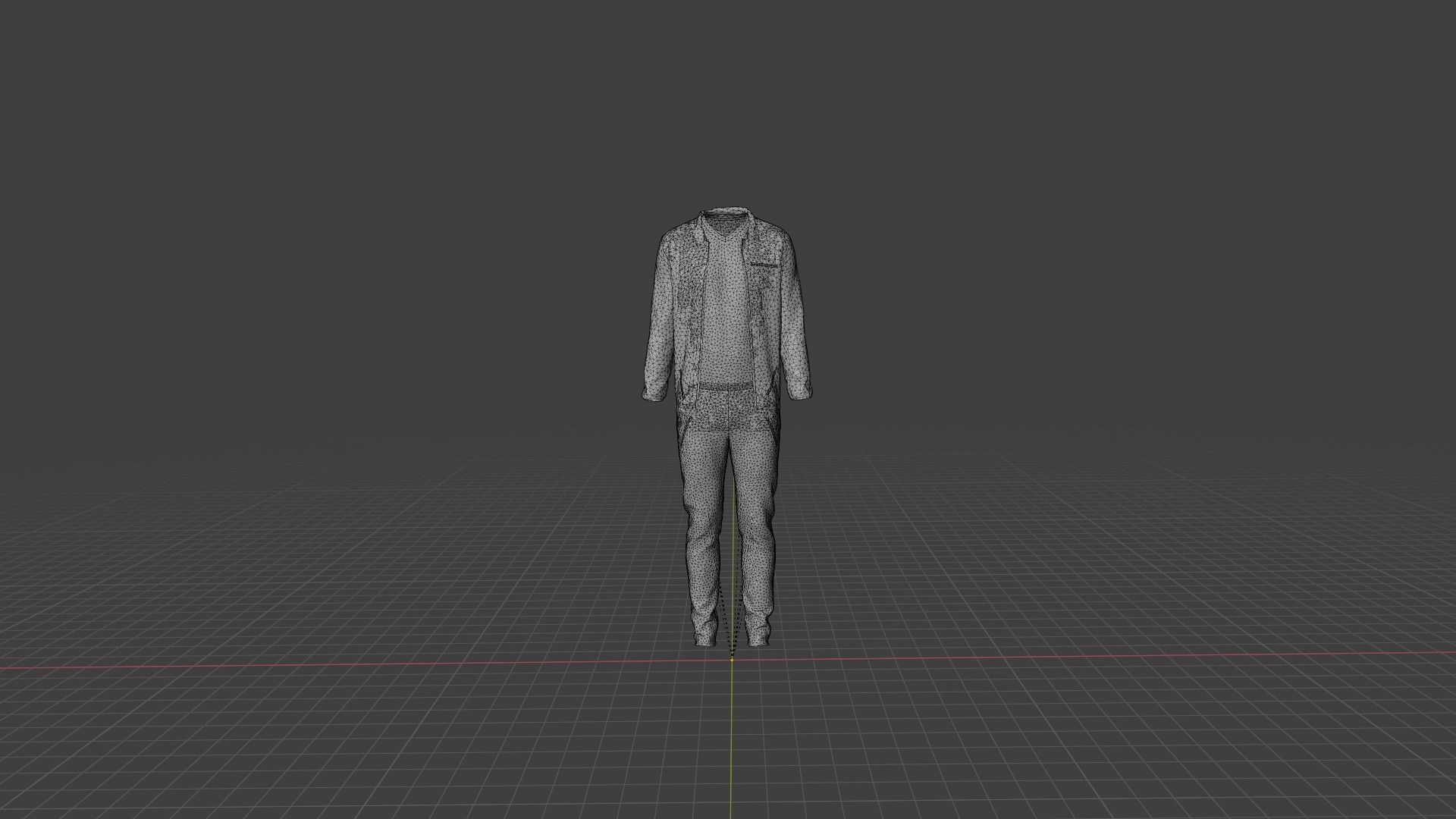 Man Clothes Low-poly 3D model_8